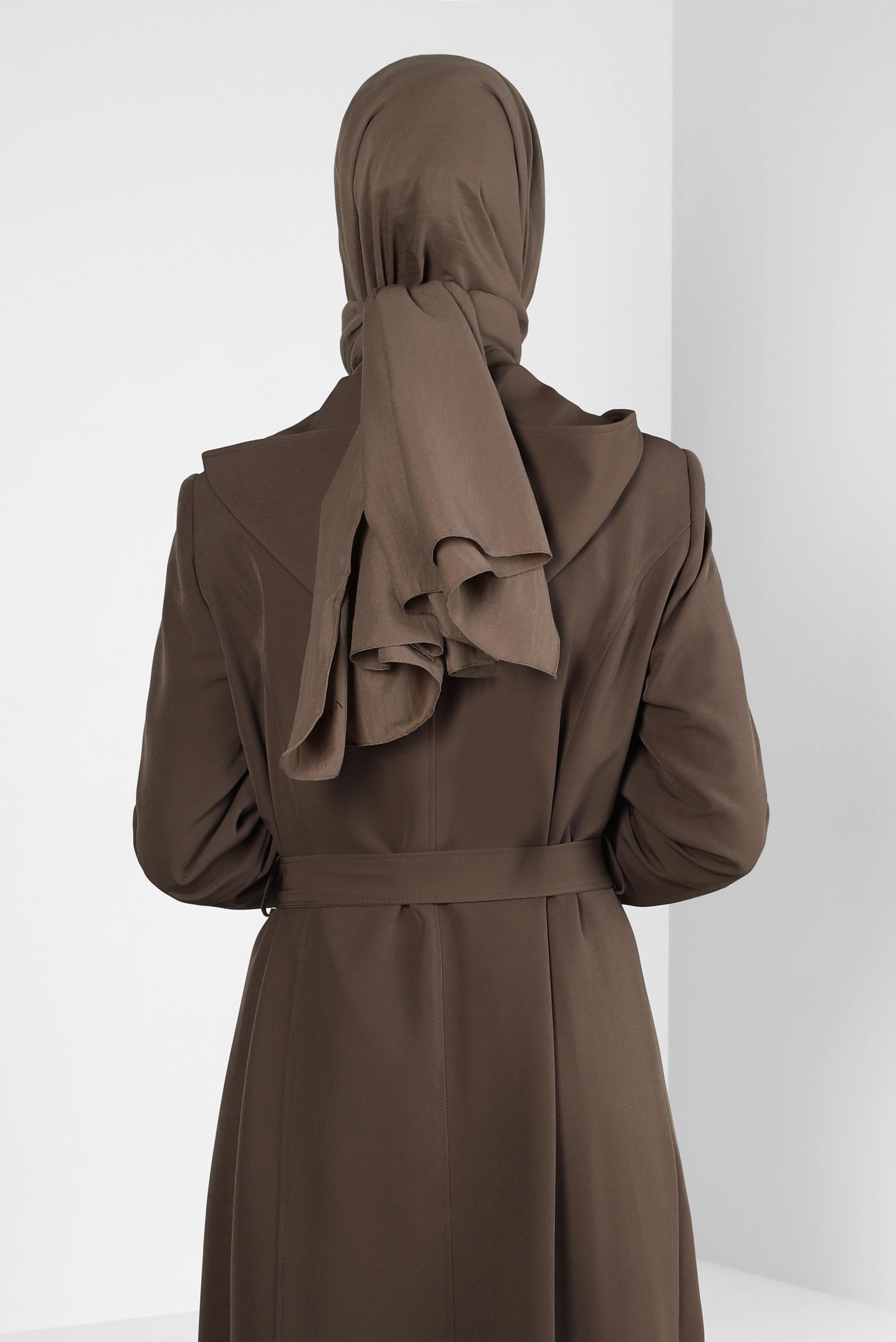 Tesettür giyim KAHVE ALVİNA SOFT ŞAL 8302