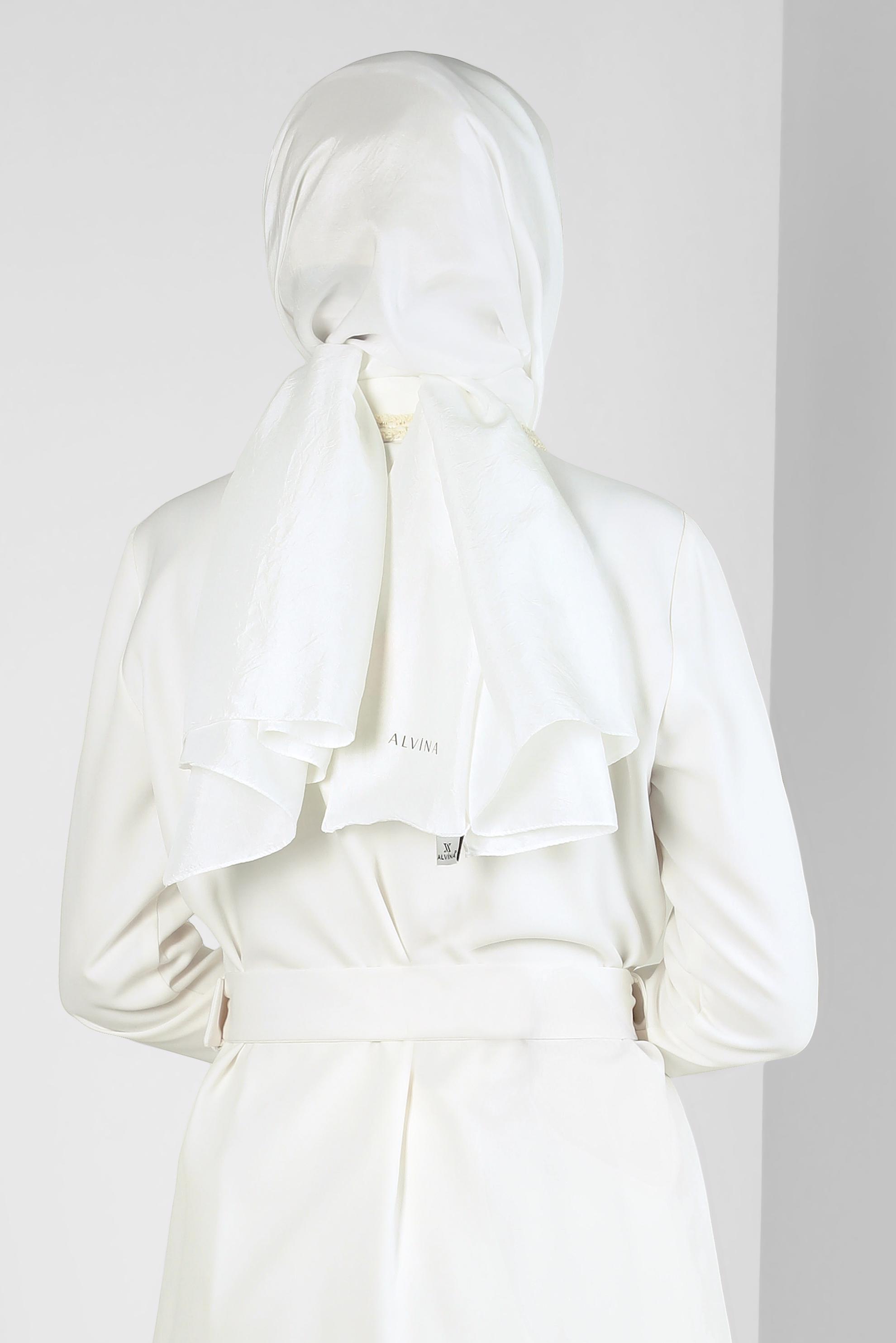 Tesettür giyim EKRU ALVİNA KRAŞ ŞAL 8304