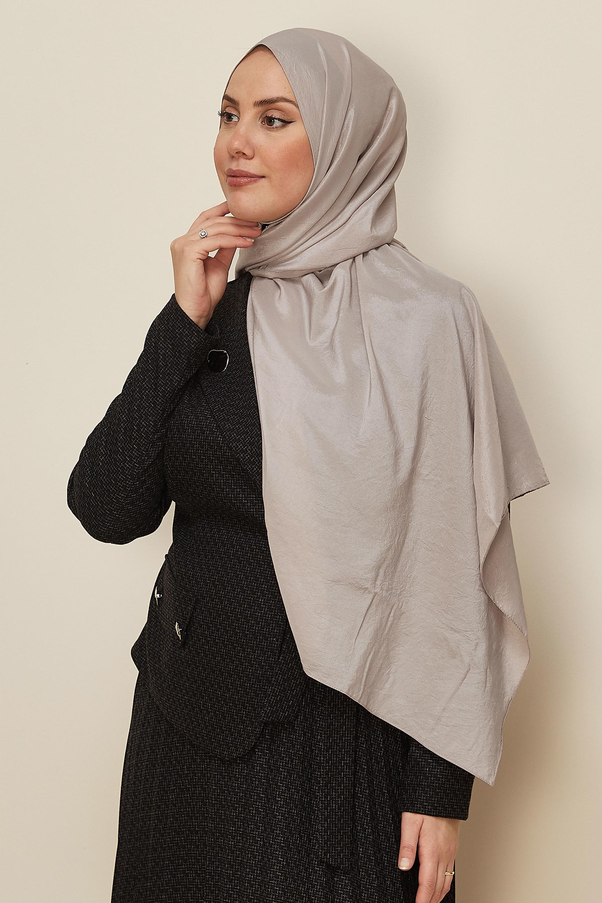 Tesettür giyim BEJ ALVİNA KRAŞ ŞAL 8304