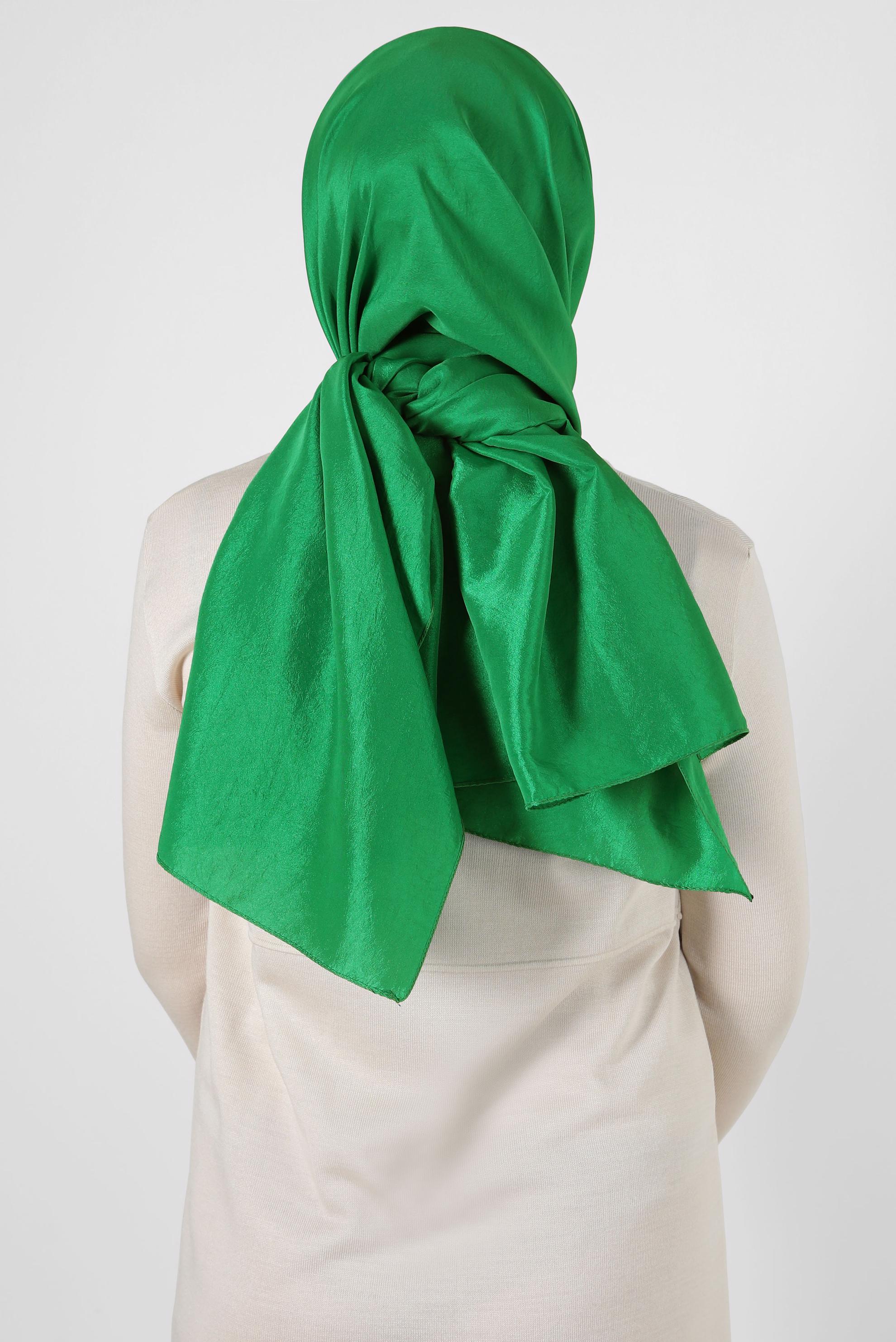 Tesettür giyim YEŞİL ALVİNA KRAŞ ŞAL 8304