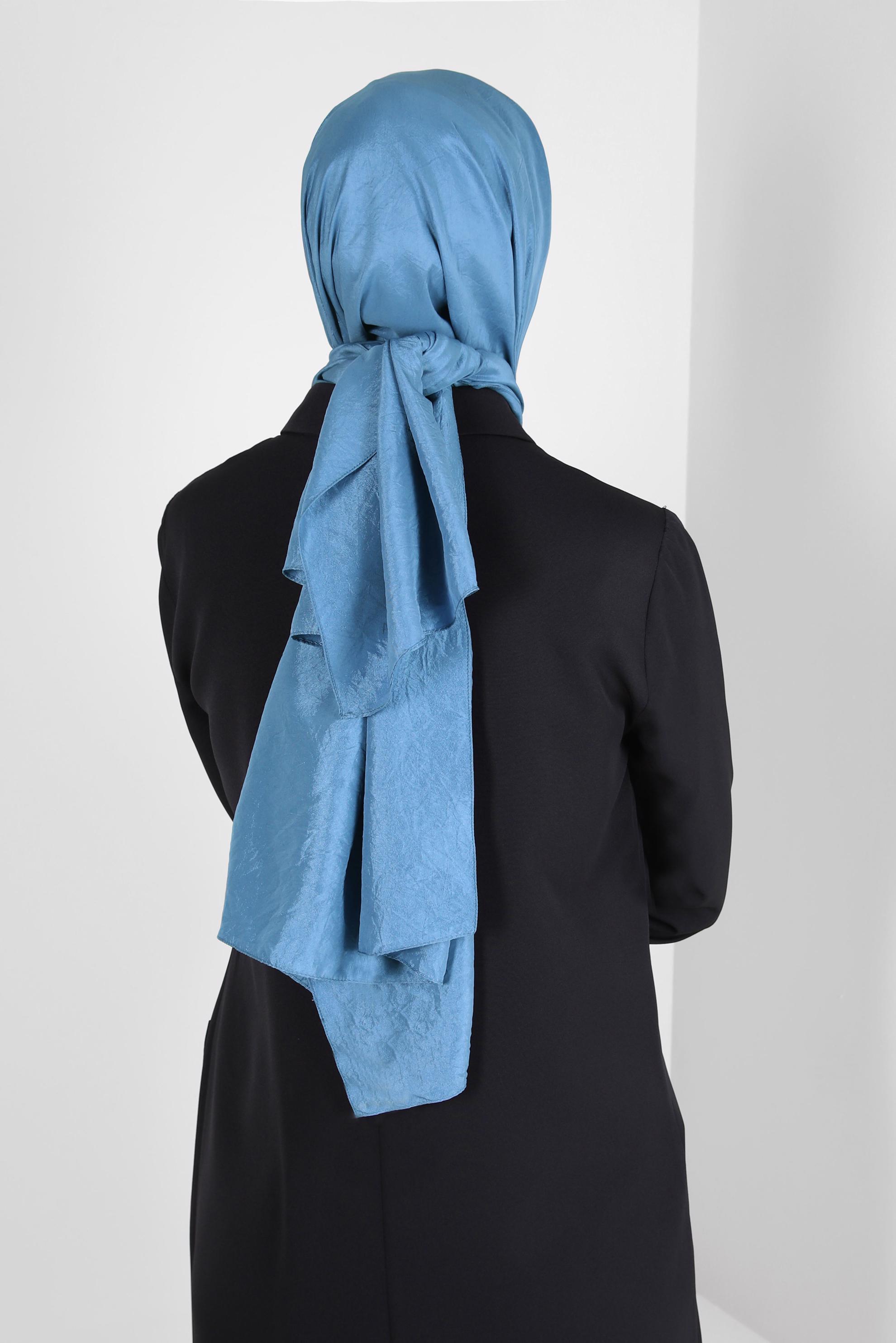 Tesettür giyim LACİVERT ALVİNA KRAŞ ŞAL 8304