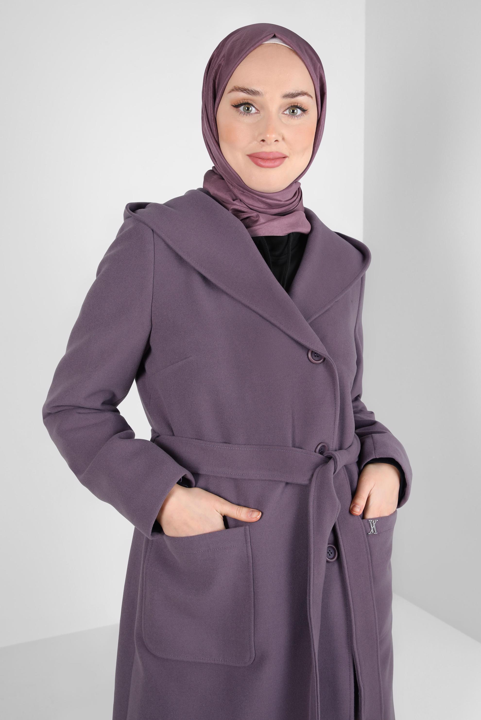 Tesettür giyim PEMBE ALVİNA KRAŞ ŞAL 8304