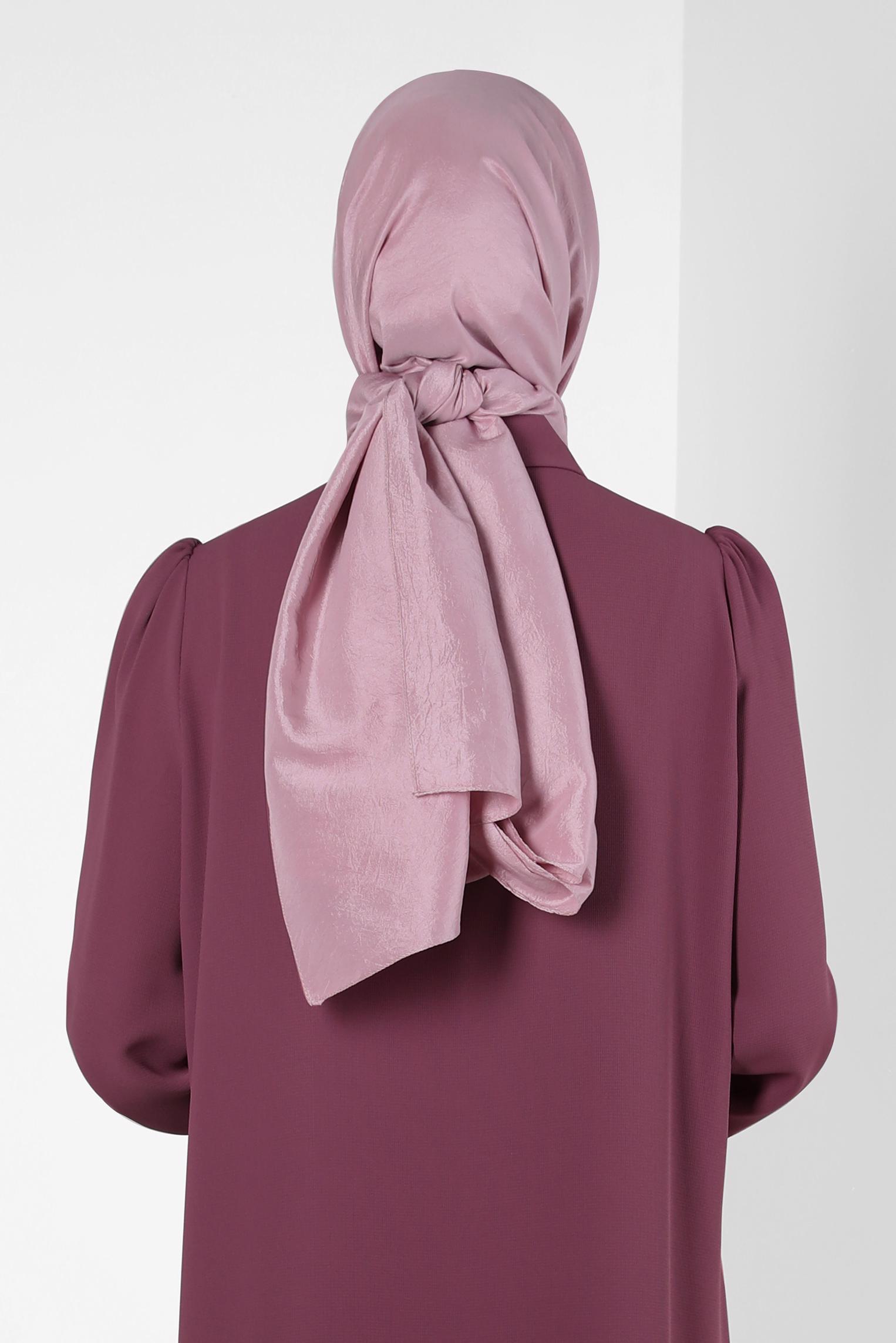 Tesettür giyim PEMBE ALVİNA KRAŞ ŞAL 8304