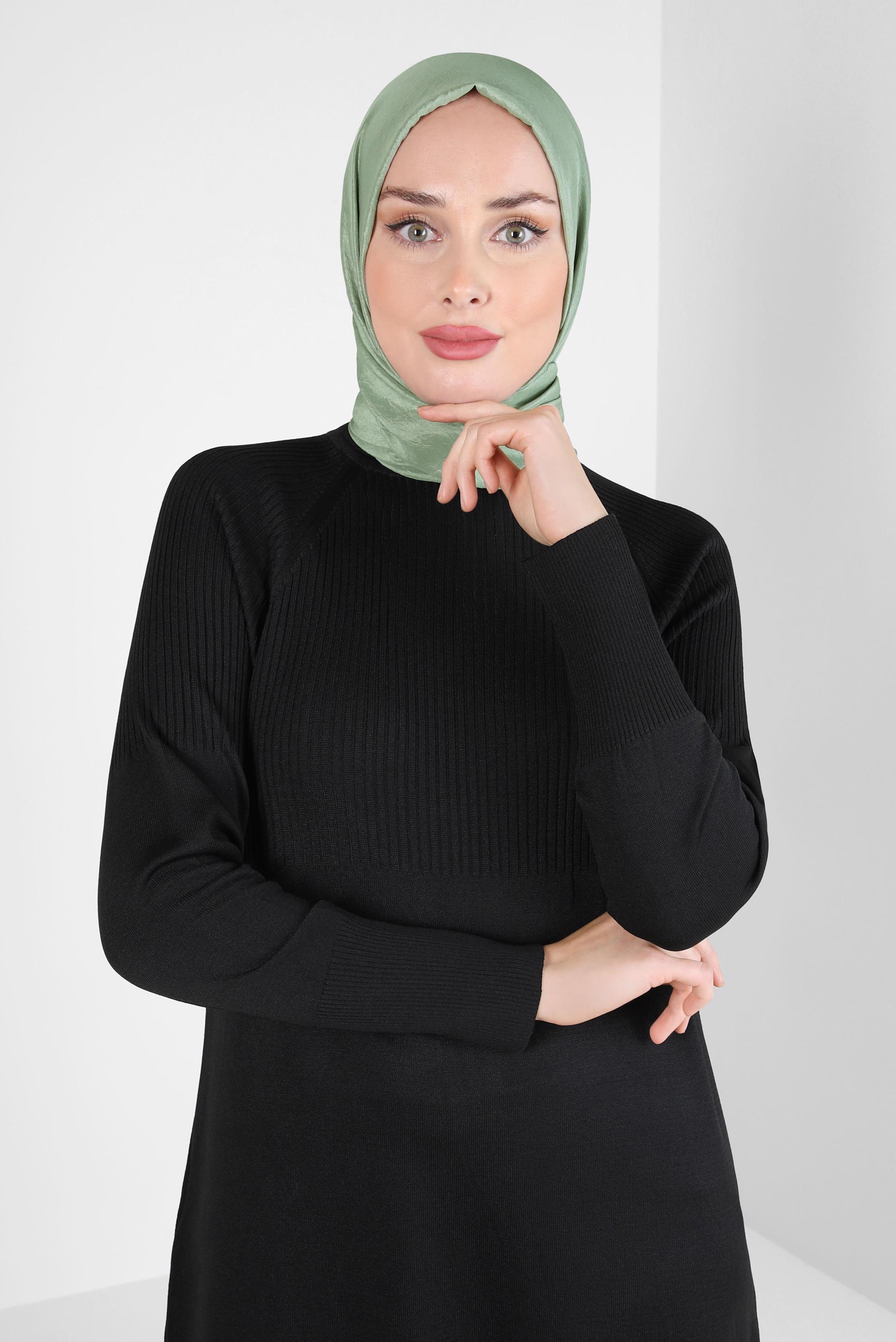 Tesettür giyim YEŞİL ALVİNA KRAŞ ŞAL 8304