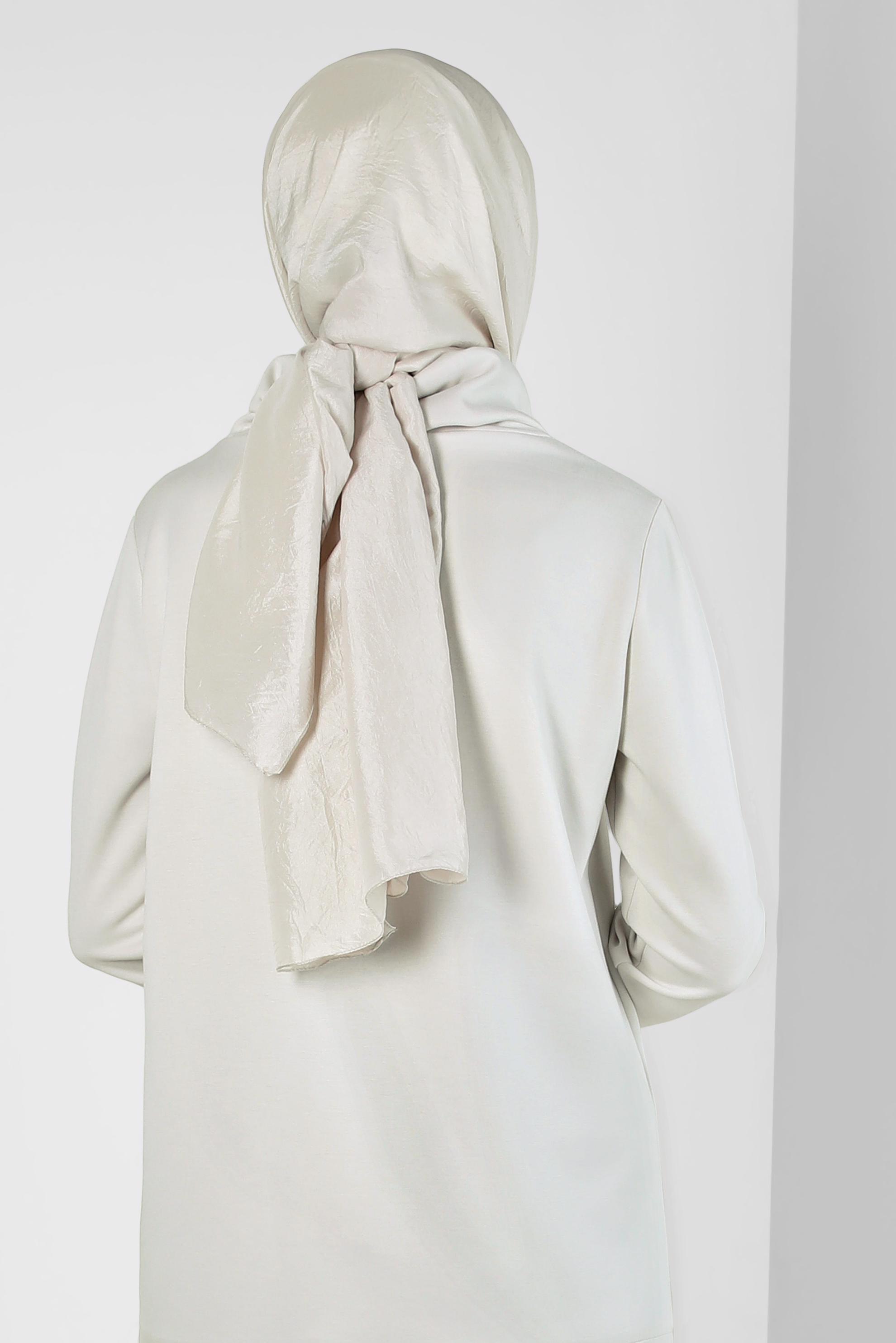 Tesettür giyim VİZON ALVİNA KRAŞ ŞAL 8304