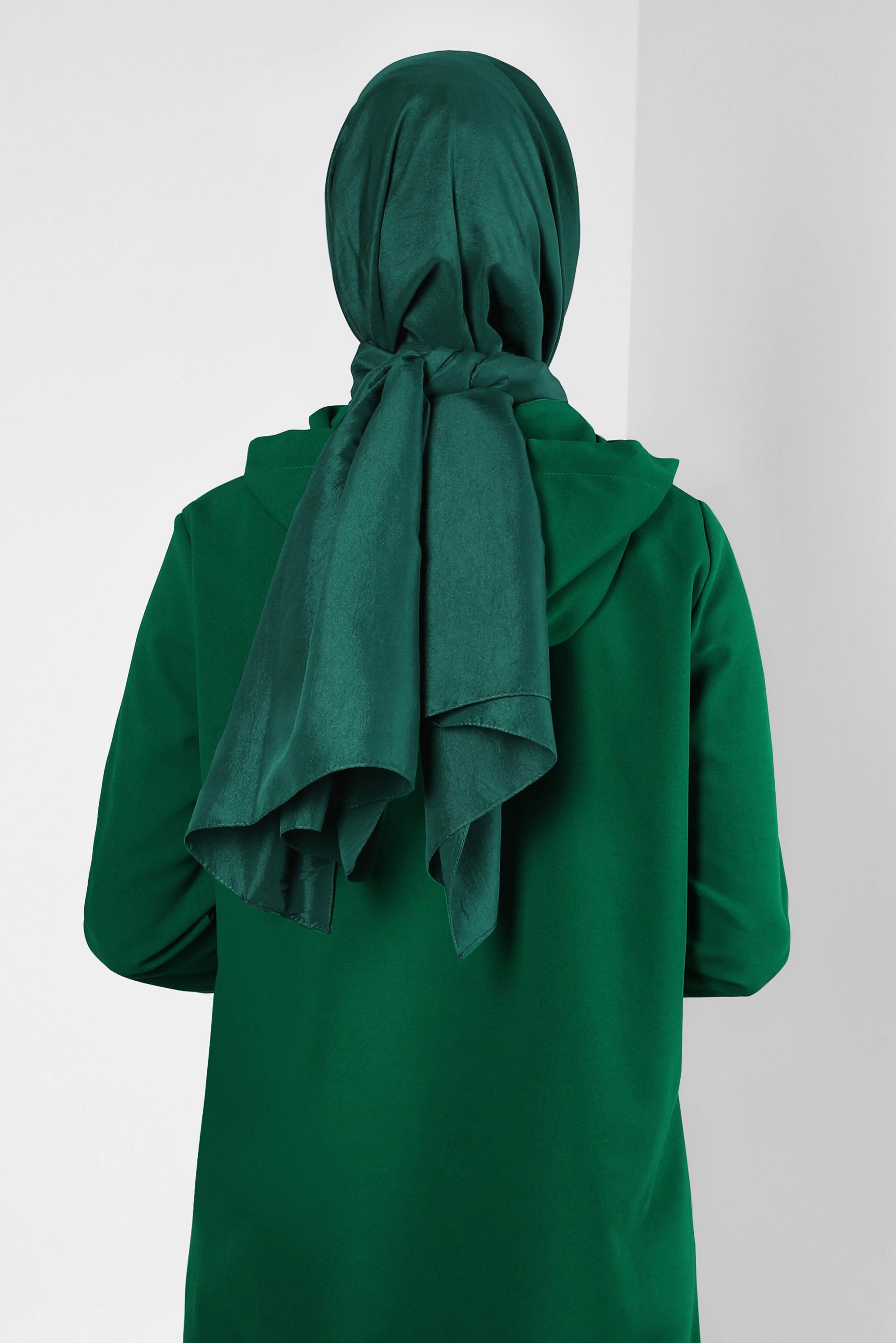 Tesettür giyim YEŞİL ALVİNA KRAŞ ŞAL 8304