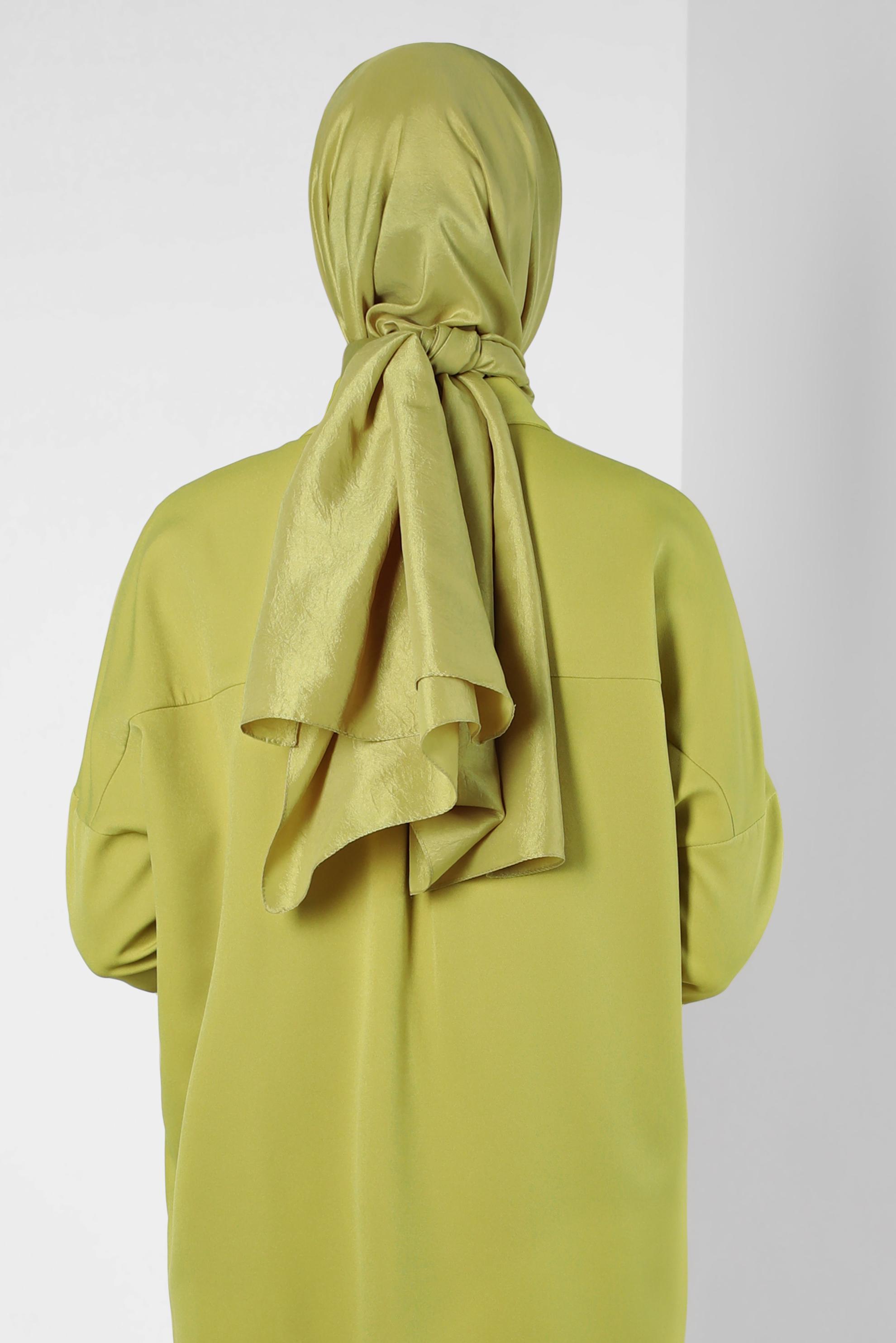 Tesettür giyim YEŞİL ALVİNA KRAŞ ŞAL 8304