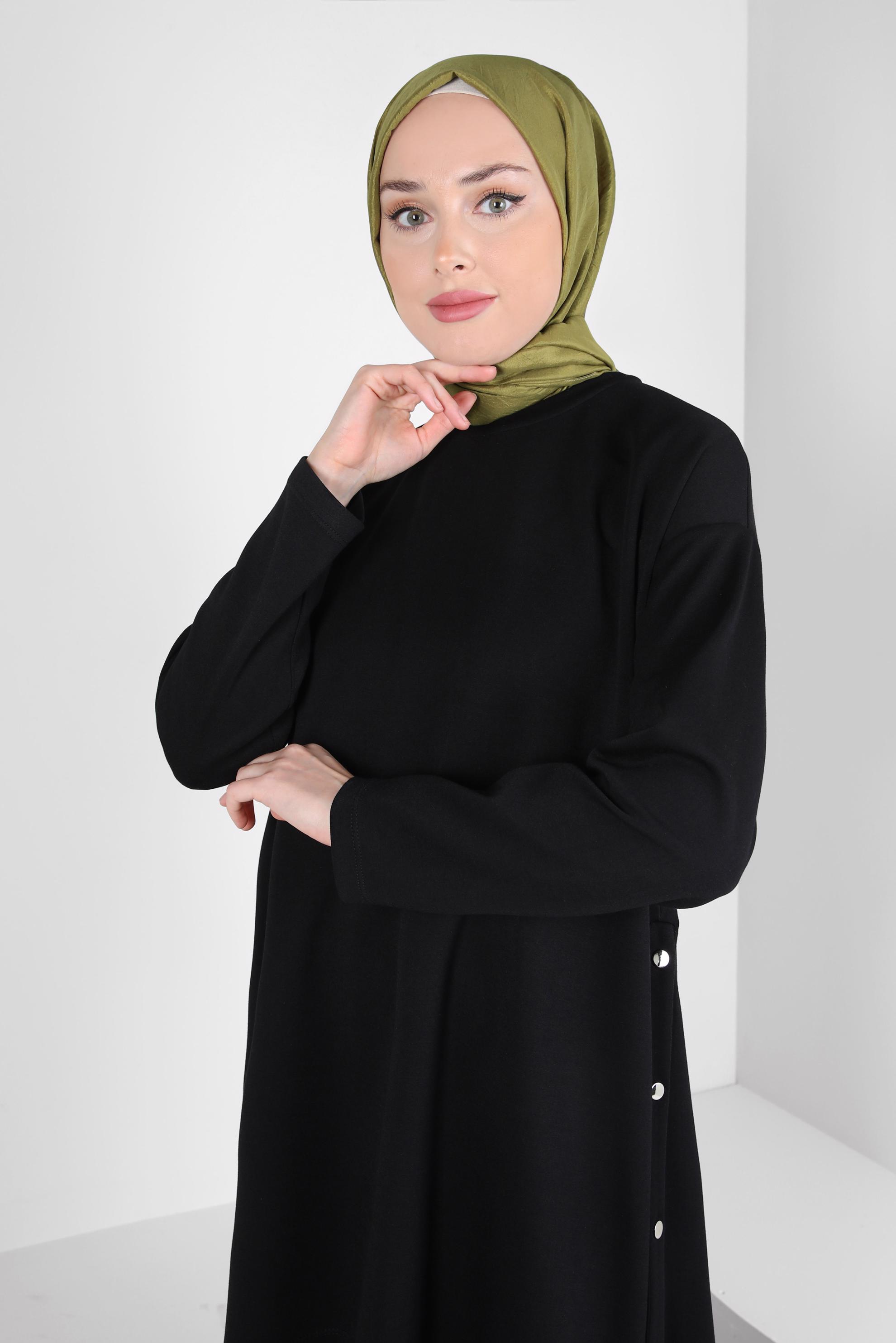 Tesettür giyim YEŞİL ALVİNA KRAŞ ŞAL 8304