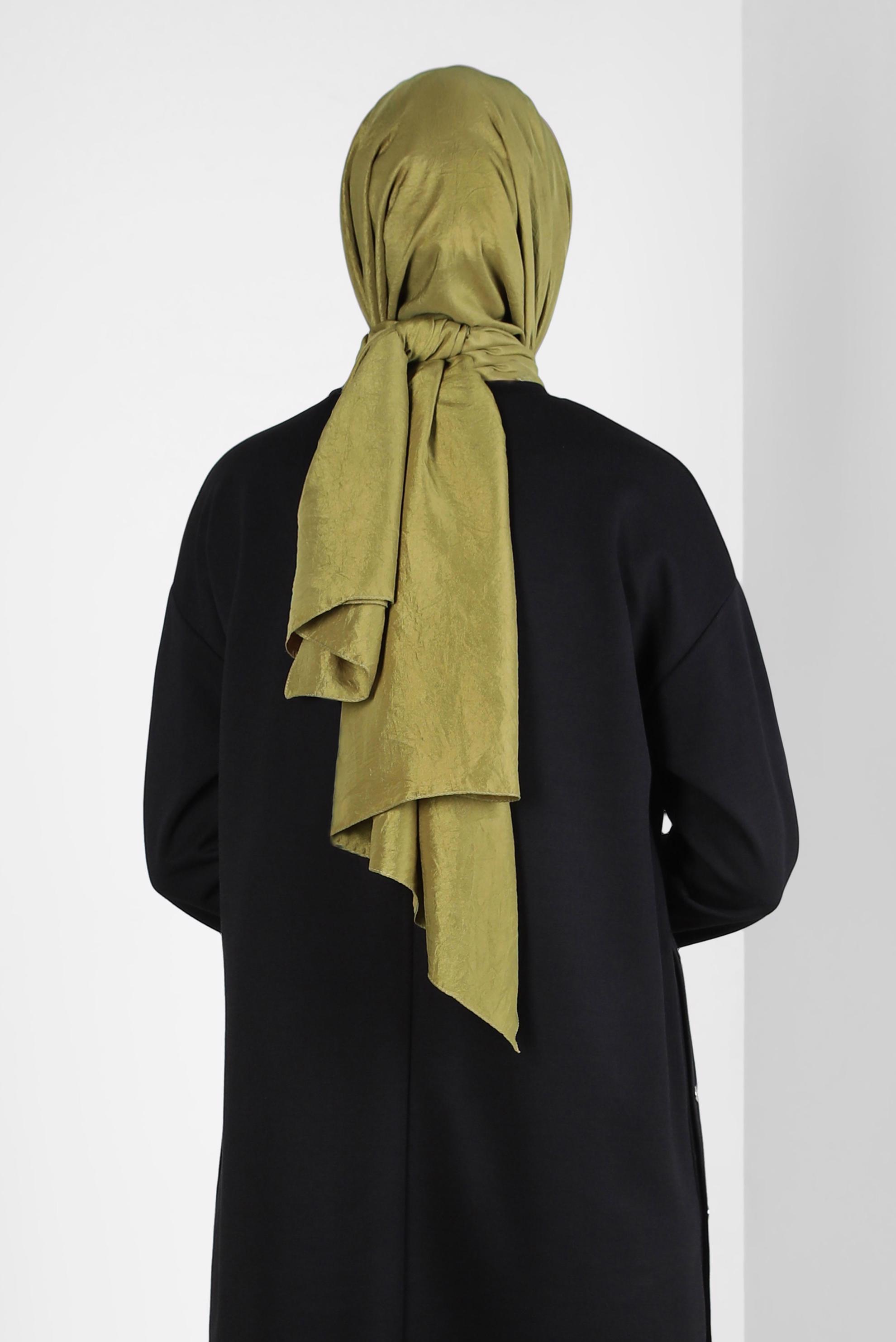 Tesettür giyim YEŞİL ALVİNA KRAŞ ŞAL 8304