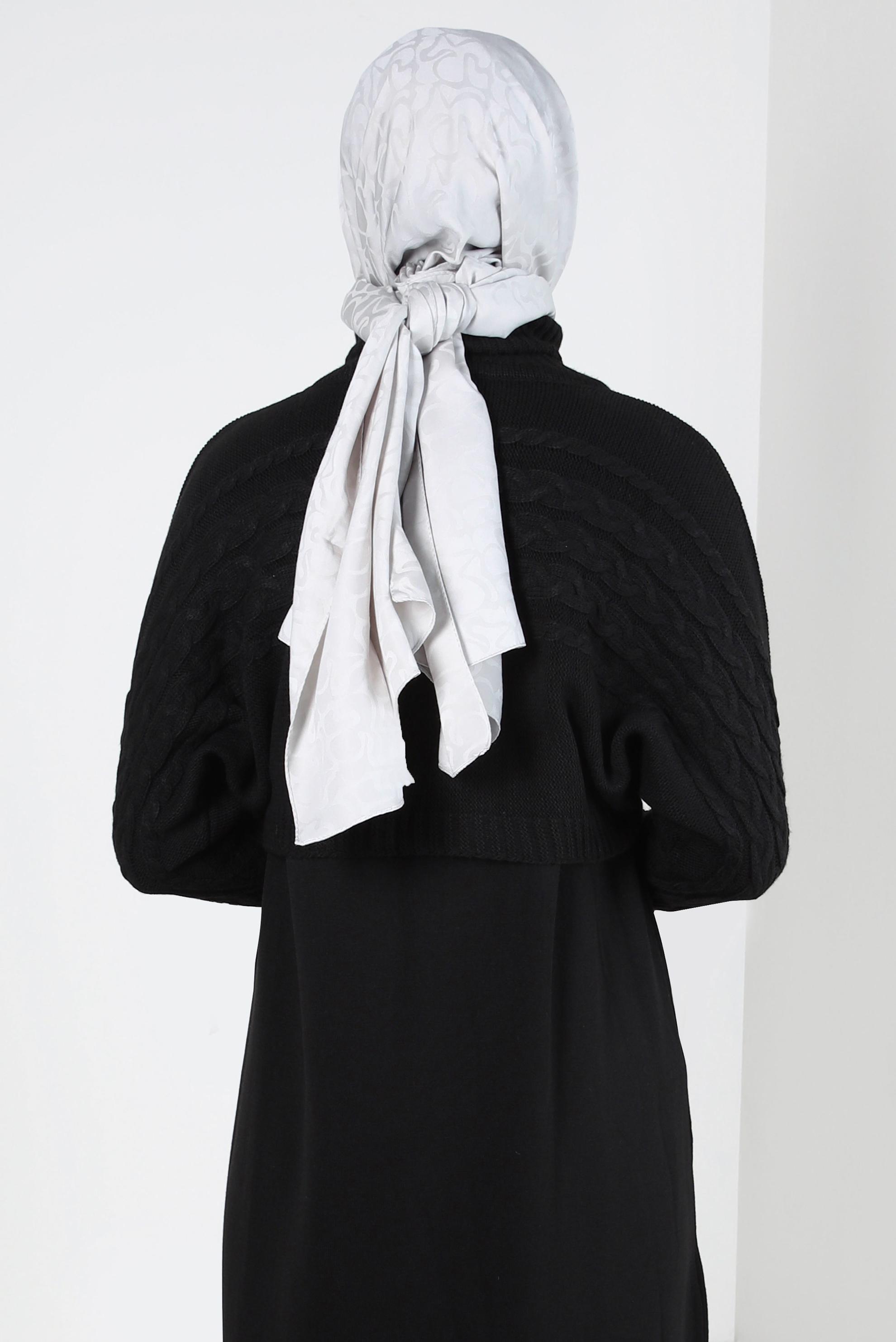 Tesettür giyim GÜMÜŞ ALVİNA JAKAR ŞAL 8306