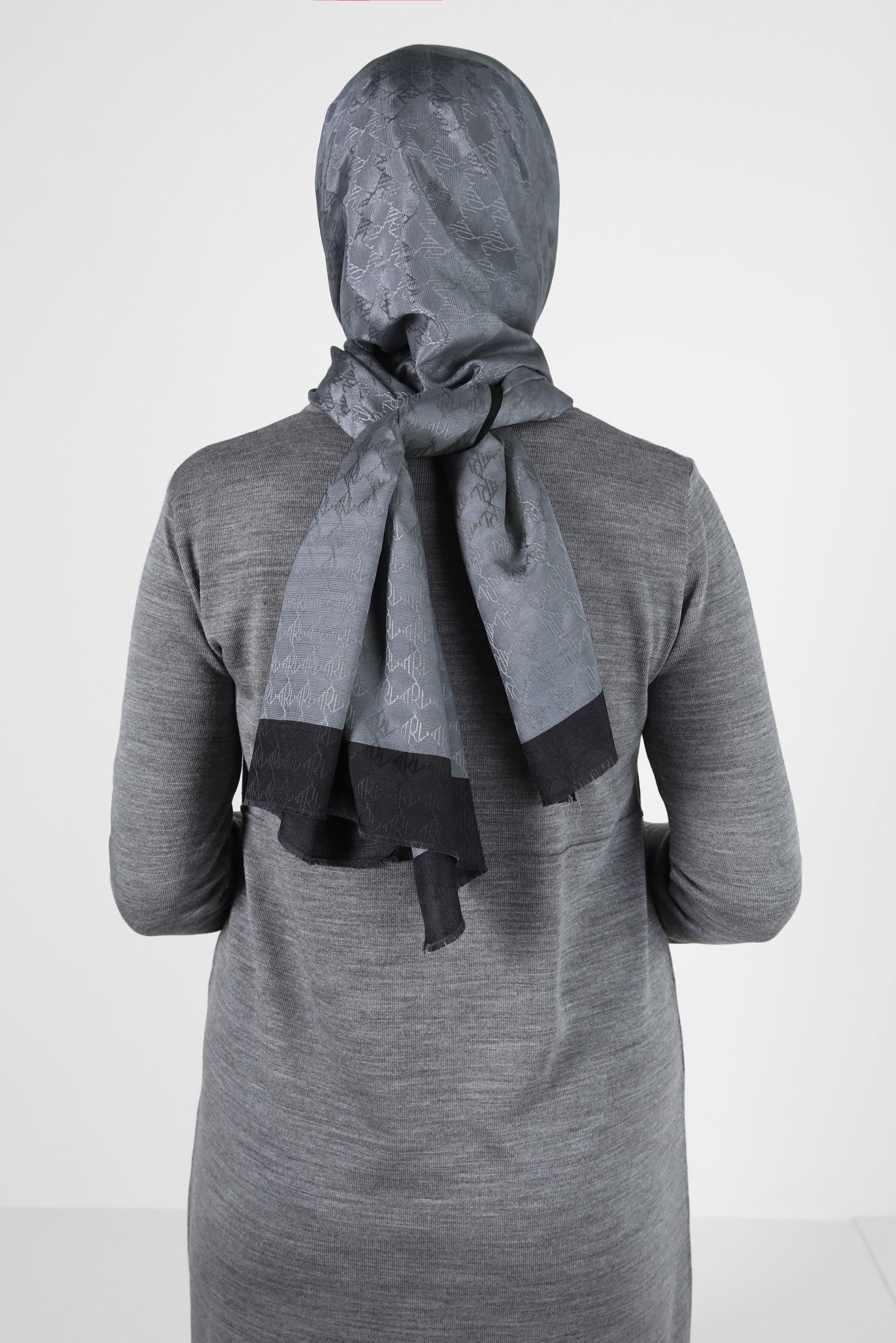 Tesettür giyim GRİ ALVİNA JAKARLI ŞAL 8307