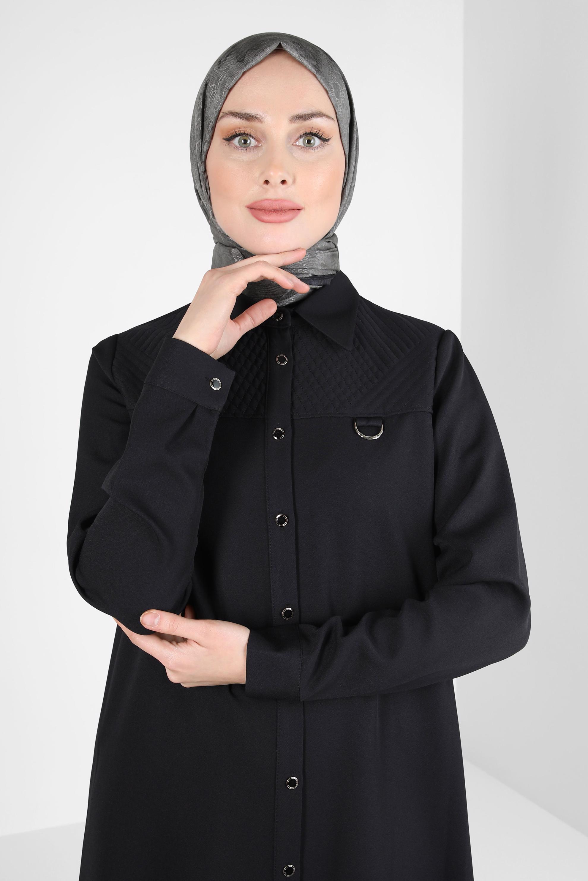 Tesettür giyim GRİ ALVİNA JAKARLI ŞAL 8307