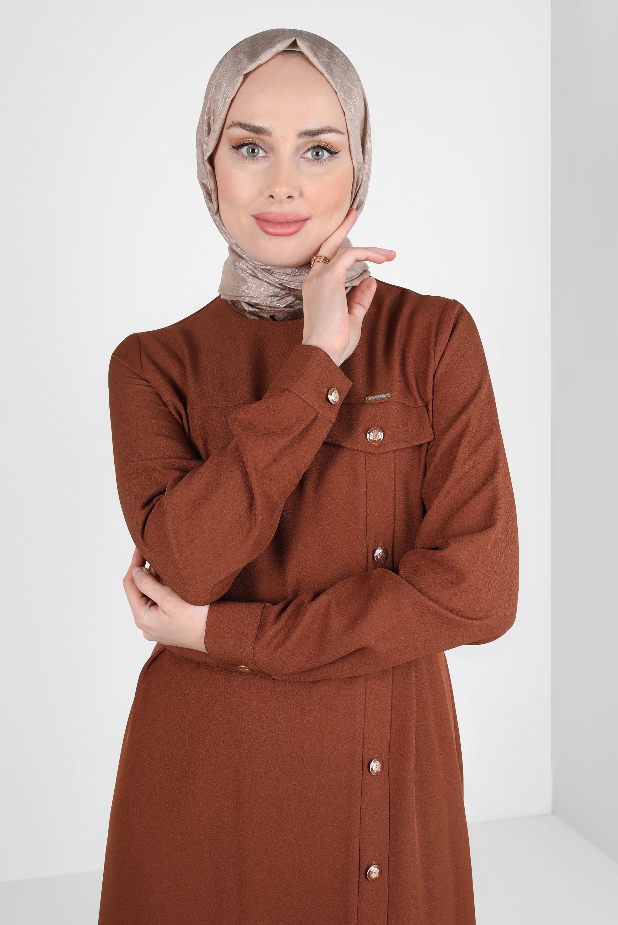 Tesettür giyim PUDRA ALVİNA JAKARLI ŞAL 8307