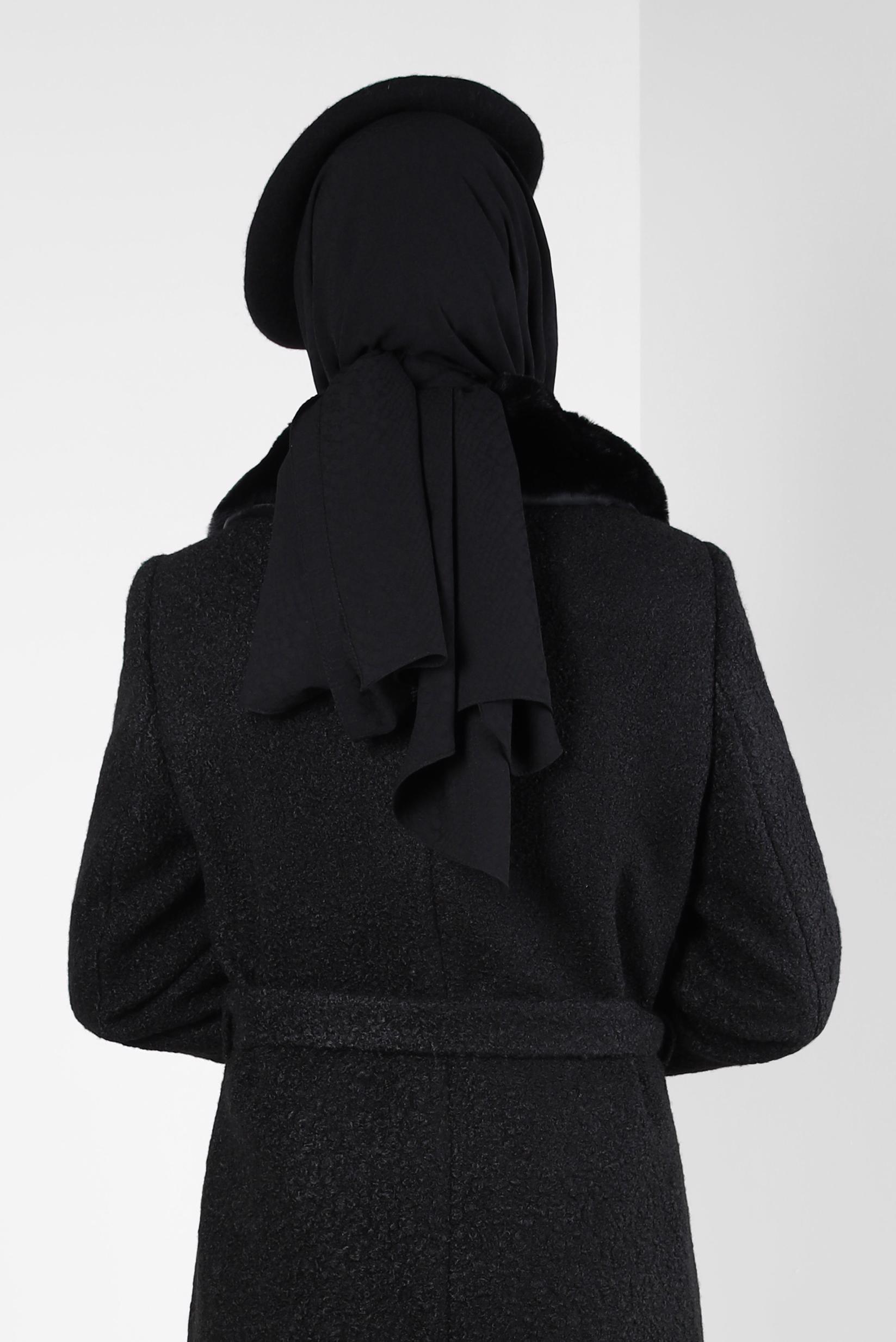 Tesettür giyim SİYAH ALVİNA ŞAL 8310