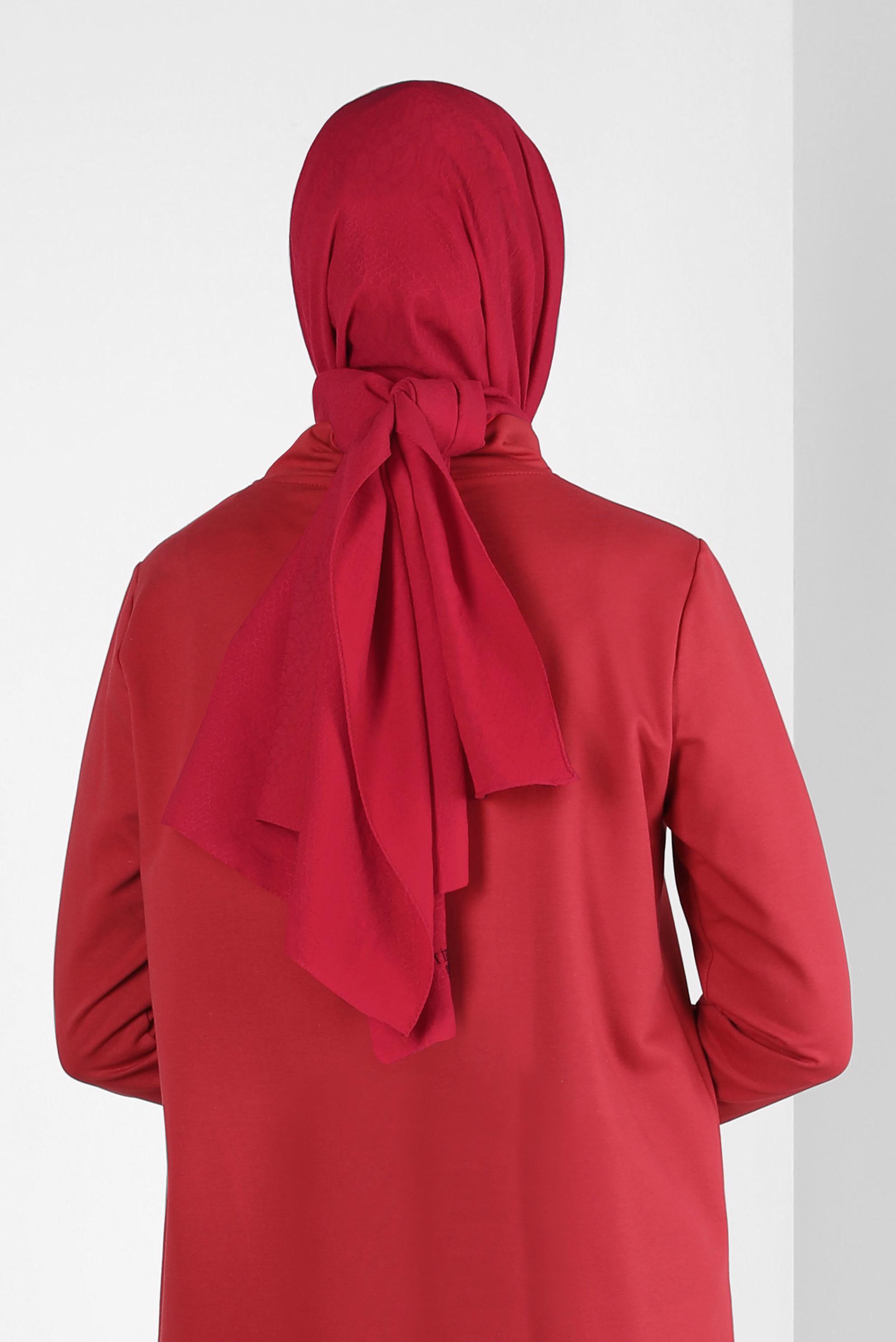 Tesettür giyim KIRMIZI ALVİNA ŞAL 8310