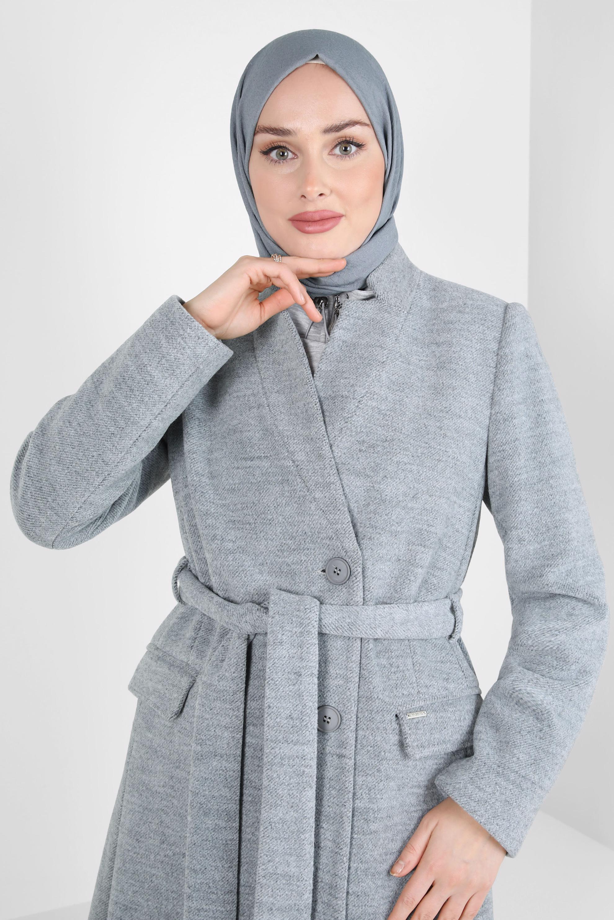 Tesettür giyim GRİ ALVİNA ŞAL 8310