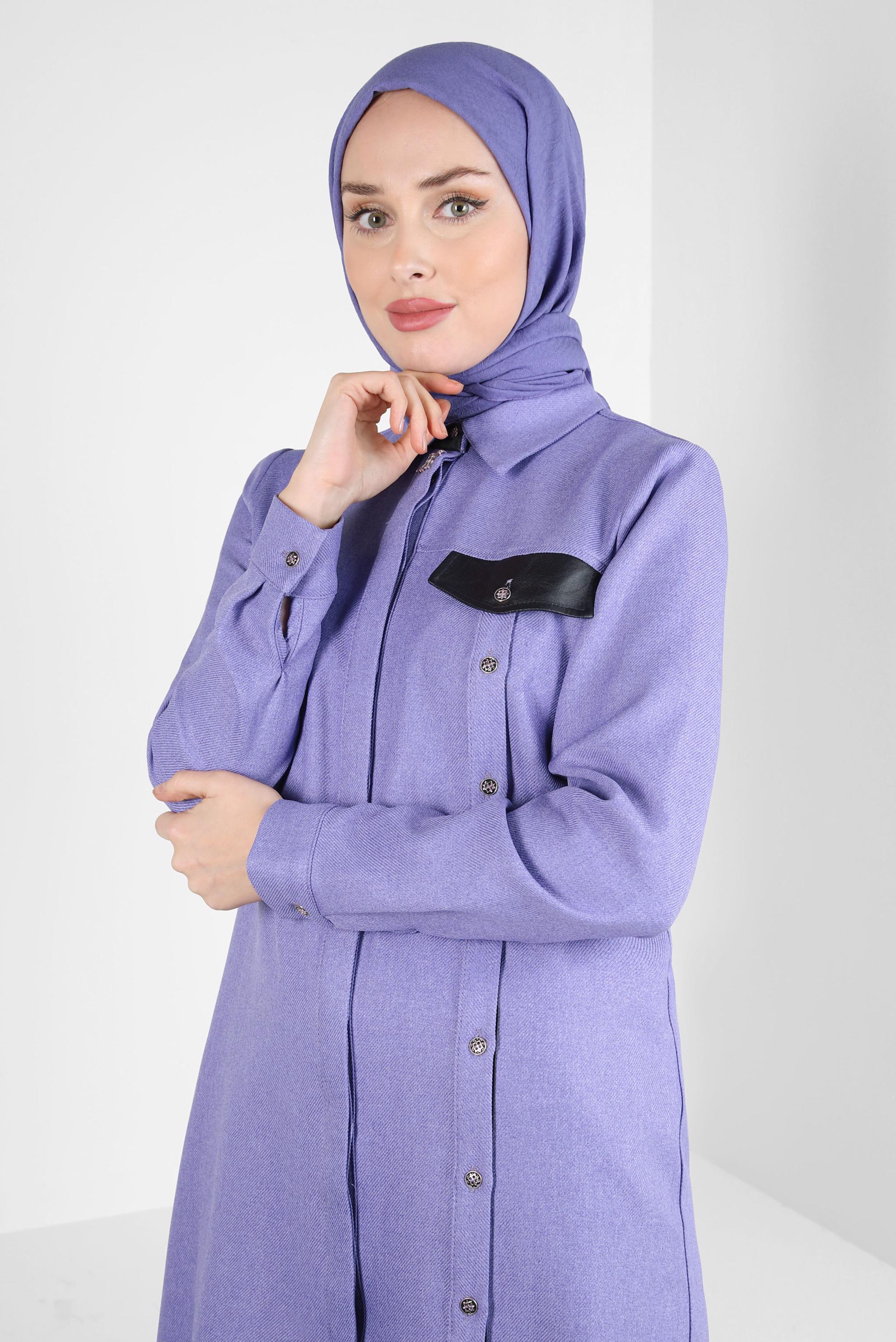 Tesettür giyim MOR ALVİNA ŞAL 8310