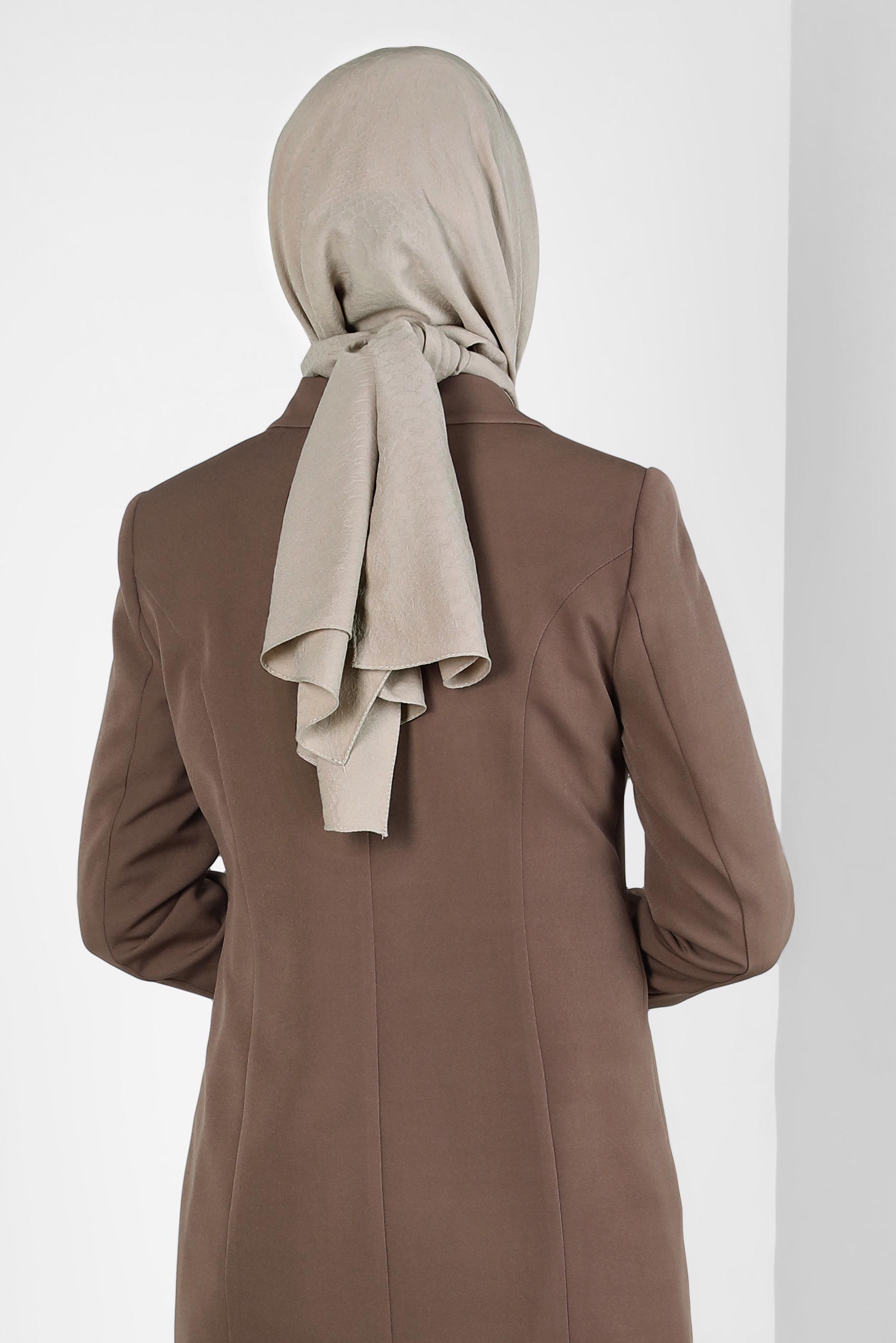 Tesettür giyim BEJ ALVİNA ŞAL 8310