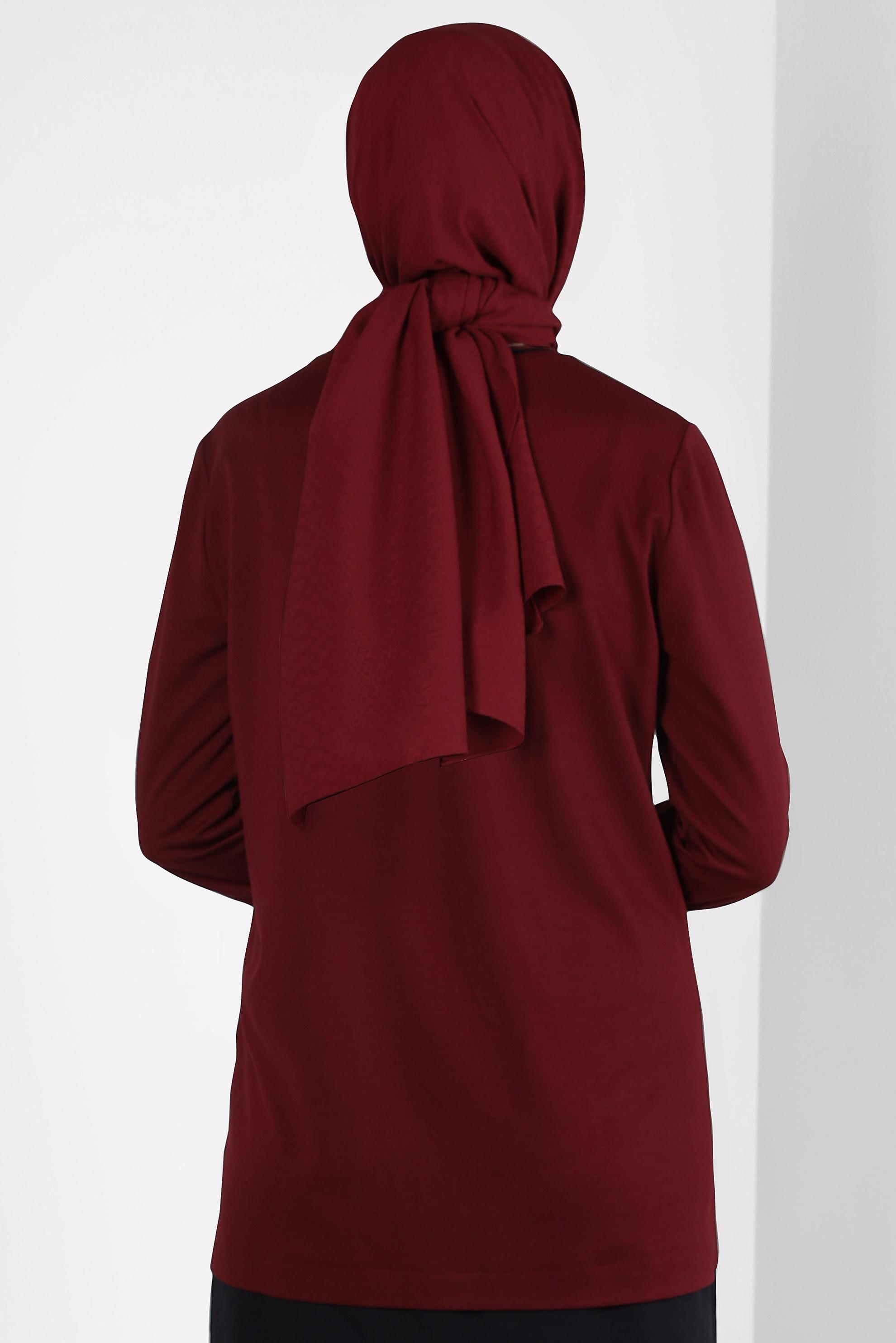 Tesettür giyim BORDO ALVİNA ŞAL 8310