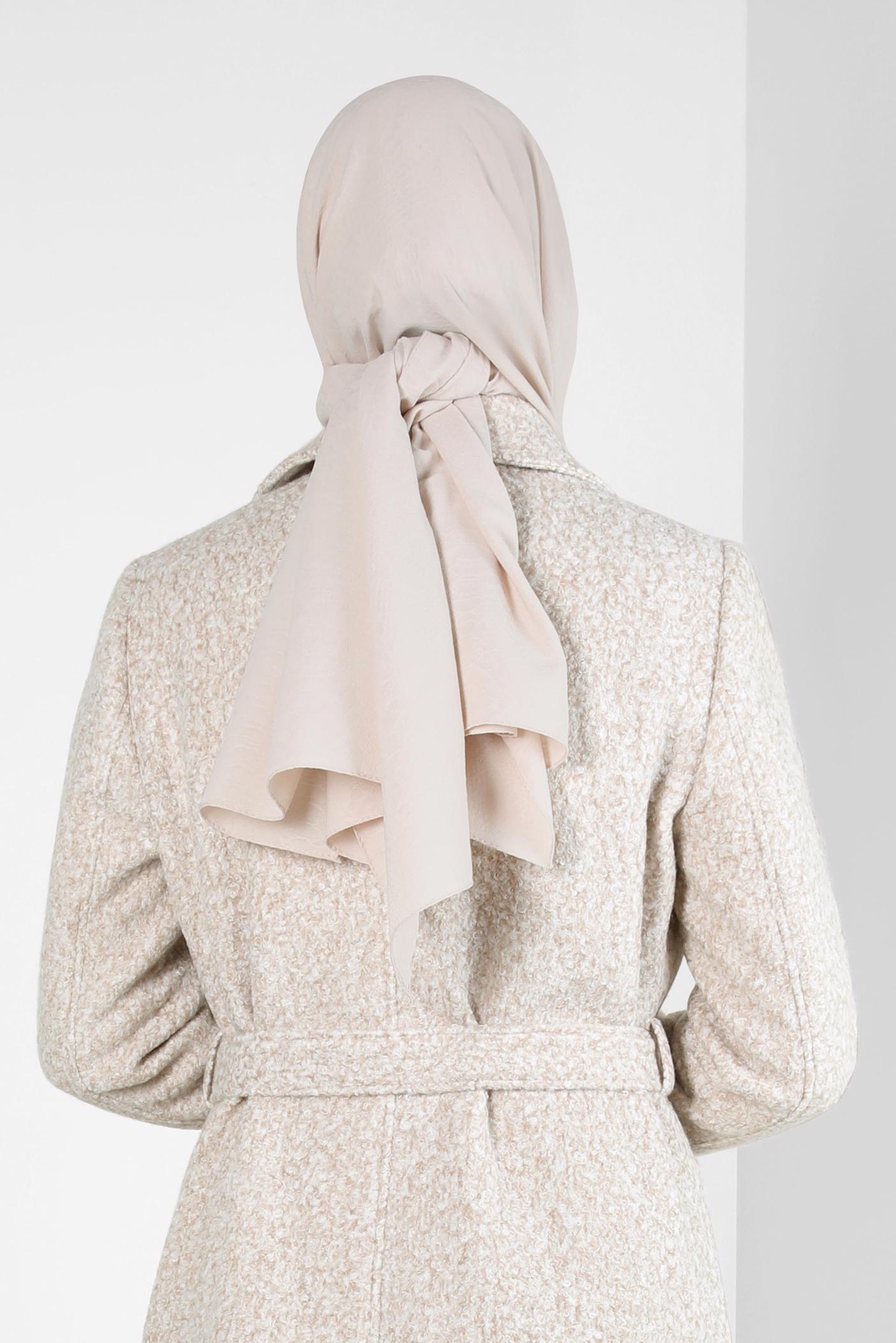 Tesettür giyim EKRU ALVİNA ŞAL 8310