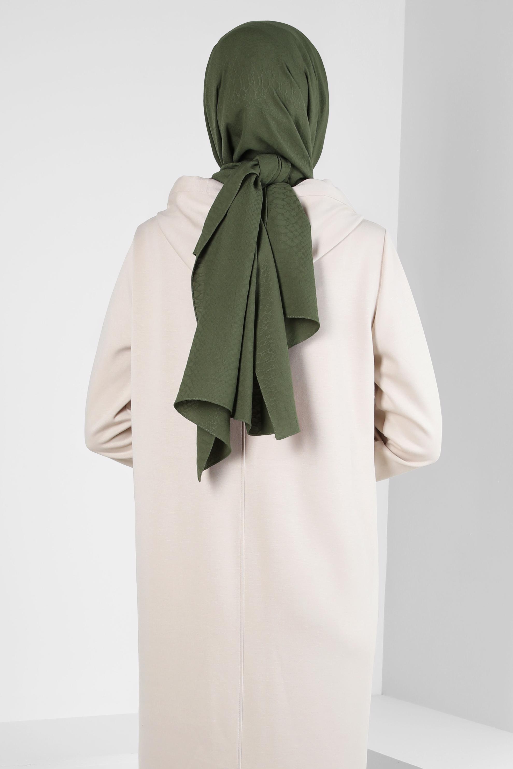 Tesettür giyim HAKİ ALVİNA ŞAL 8310