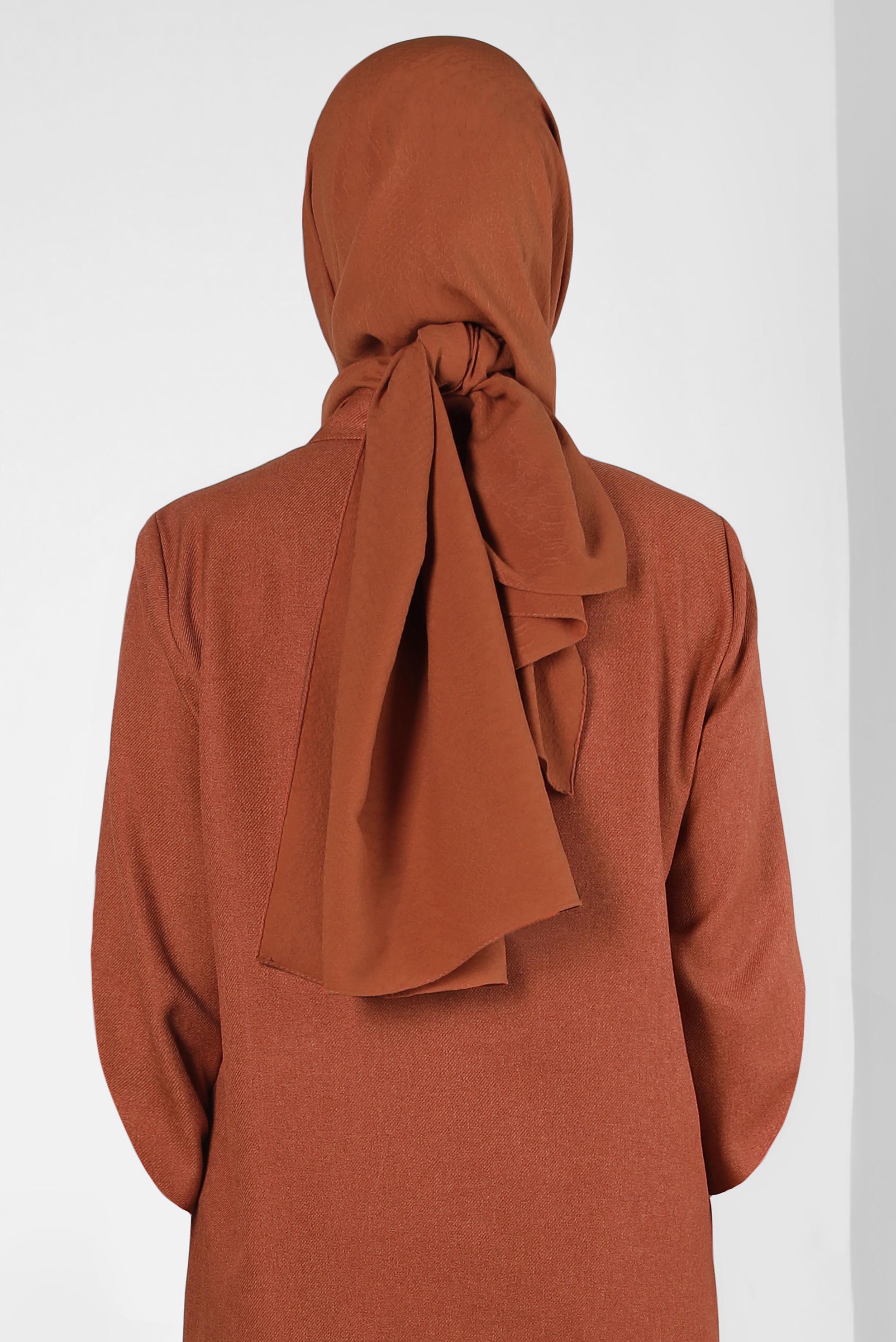 Tesettür giyim TURUNCU ALVİNA ŞAL 8310