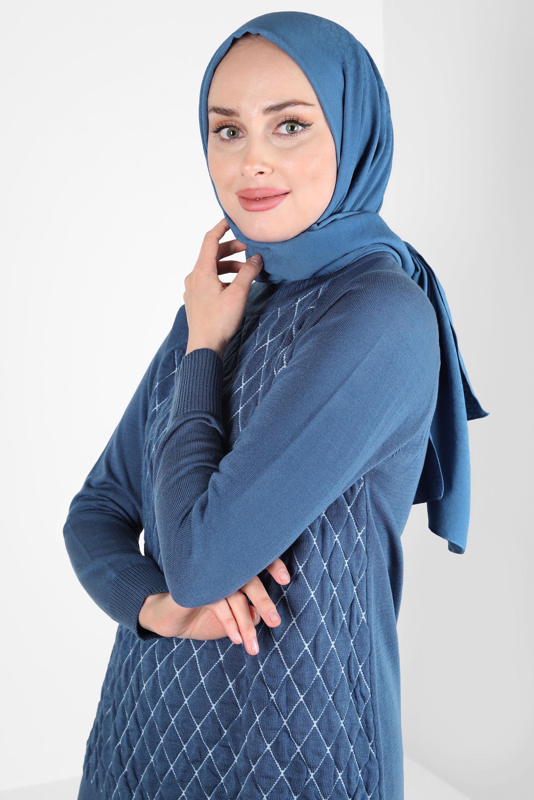 Tesettür giyim LACİVERT ALVİNA ŞAL 8310