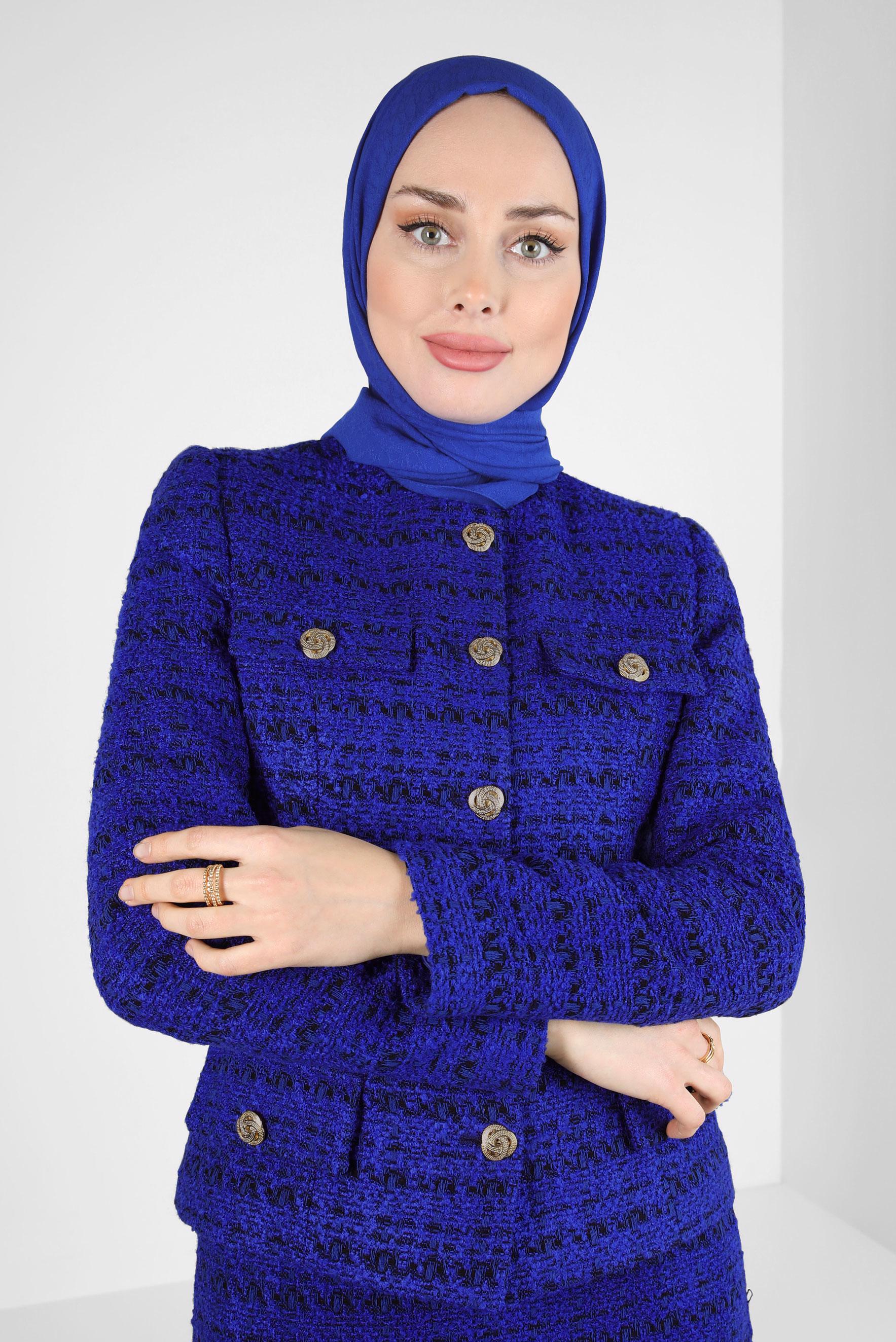 Tesettür giyim LACİVERT ALVİNA ŞAL 8310