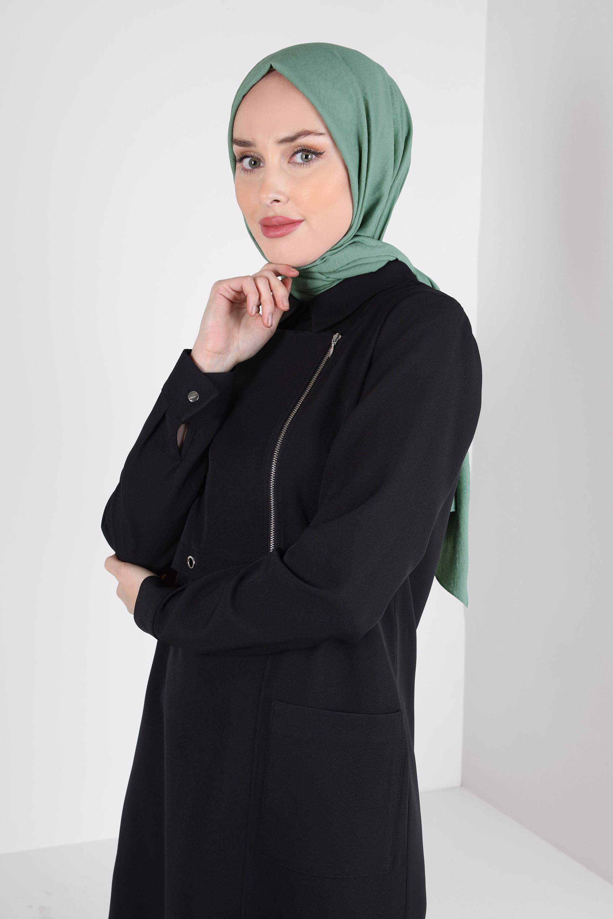 Tesettür giyim YEŞİL ALVİNA ŞAL 8310