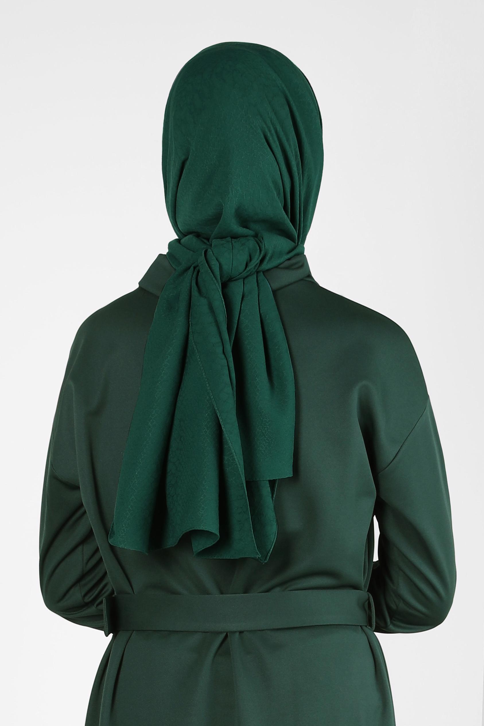 Tesettür giyim YEŞİL ALVİNA ŞAL 8310
