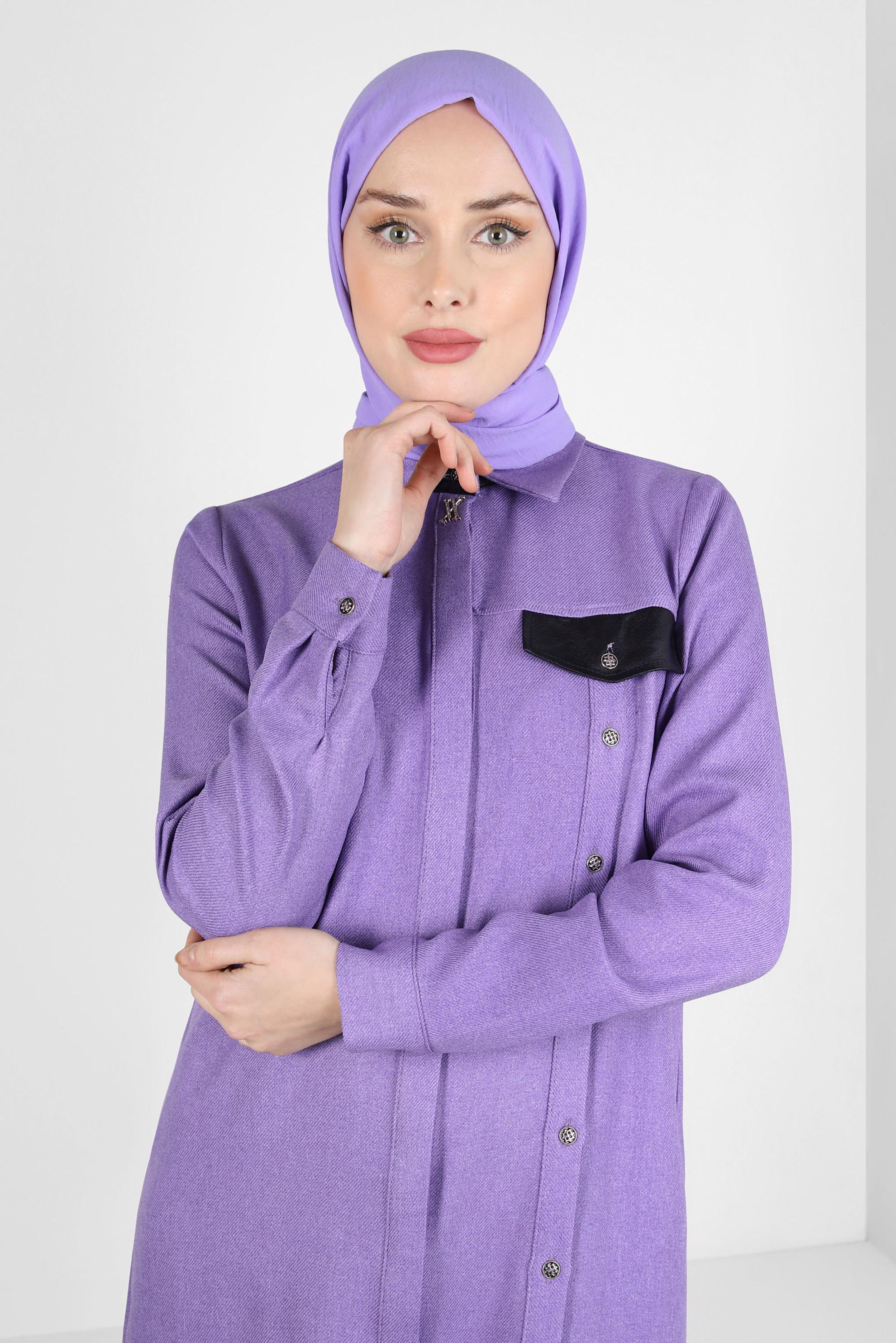 Tesettür giyim MOR ALVİNA ŞAL 8311