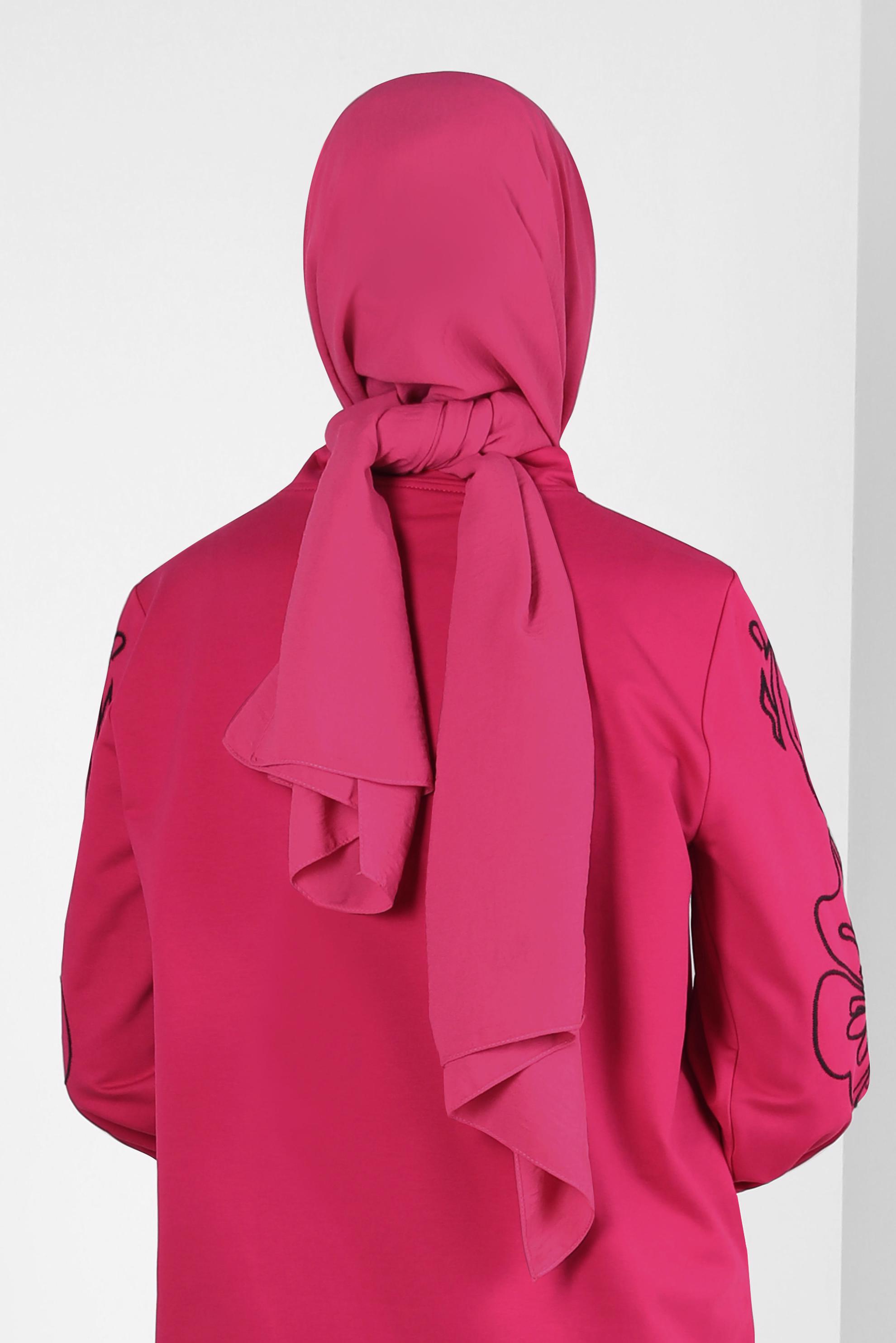 Tesettür giyim FUŞYA ALVİNA ŞAL 8311