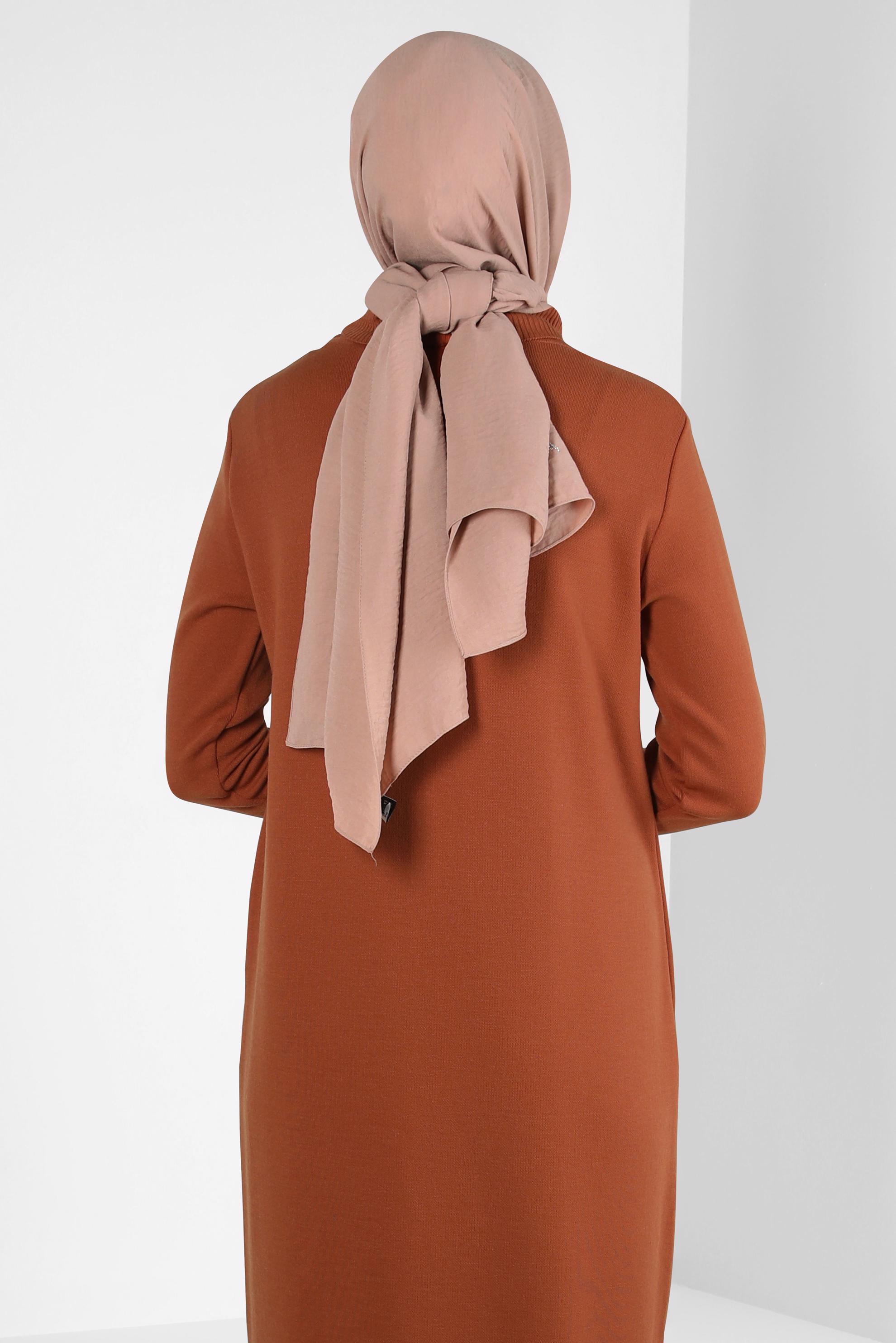 Tesettür giyim KAHVE ALVİNA ŞAL 8311