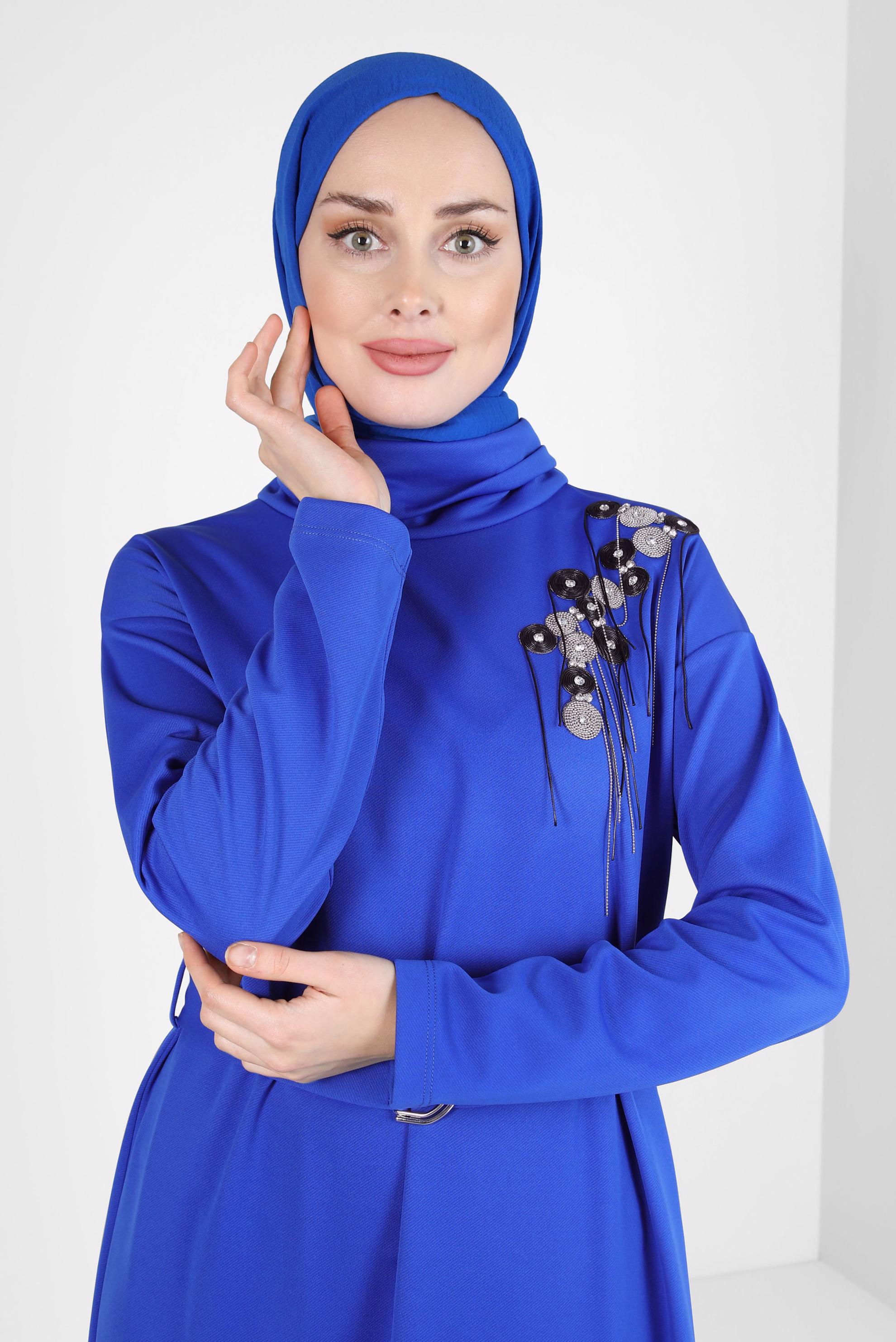 Tesettür giyim LACİVERT ALVİNA ŞAL 8311