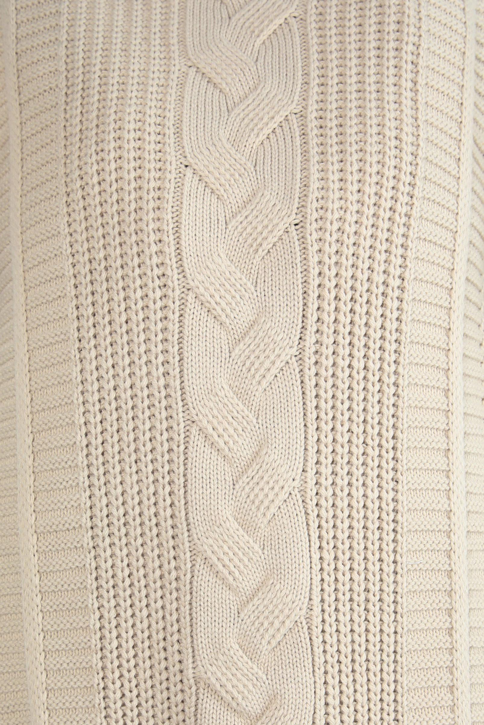 Tesettür giyim BEJ FIRFIR DETAYLI TRİKO SÜVETER 44030