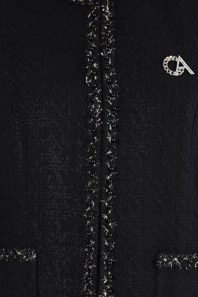 Vêtements hijab NOIR COSTUME JUPE AVEC BROCHE 30403 - ALVİNA