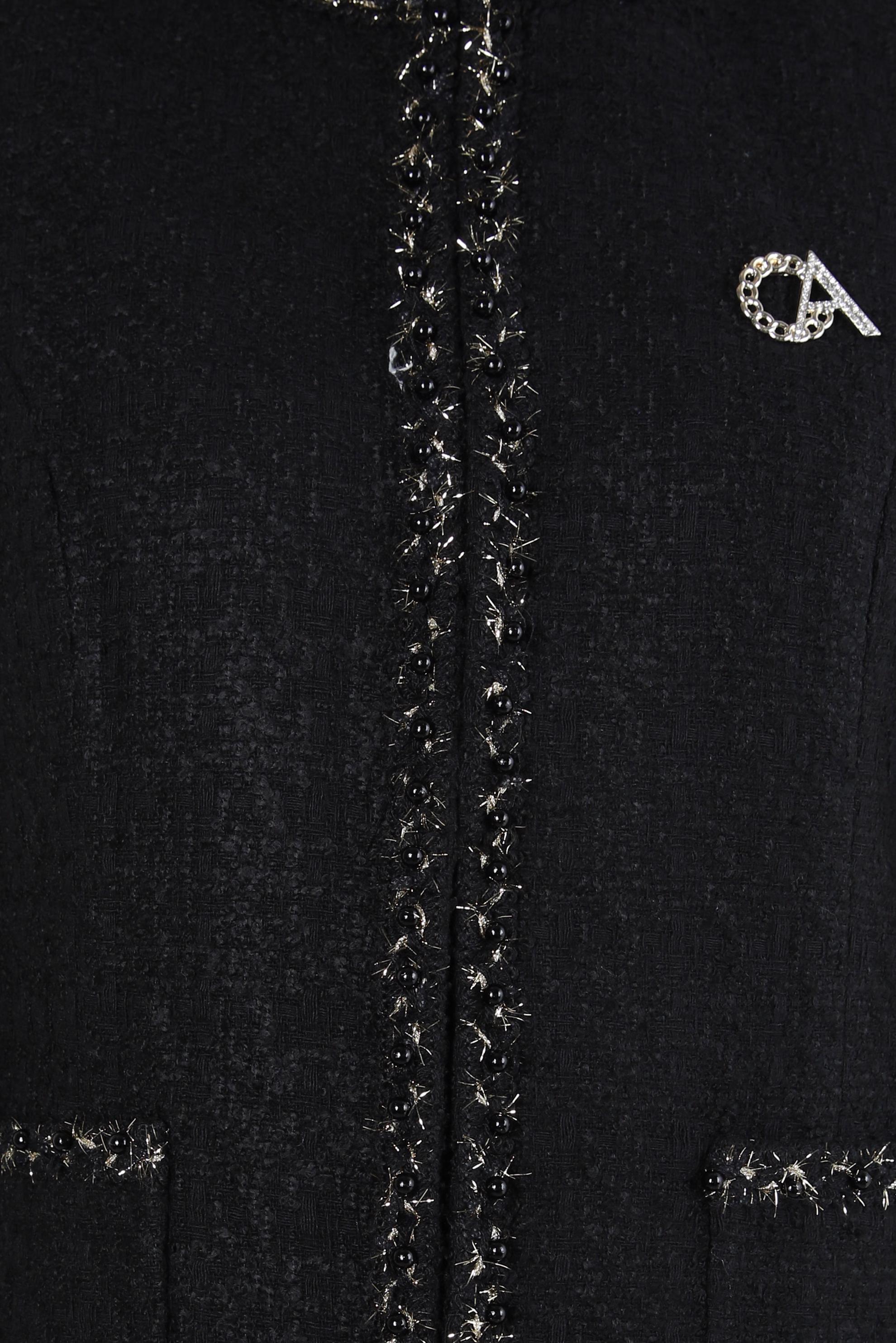 Hijab clothing BLACK SKIRTED SUIT WITH BROOCH 30403