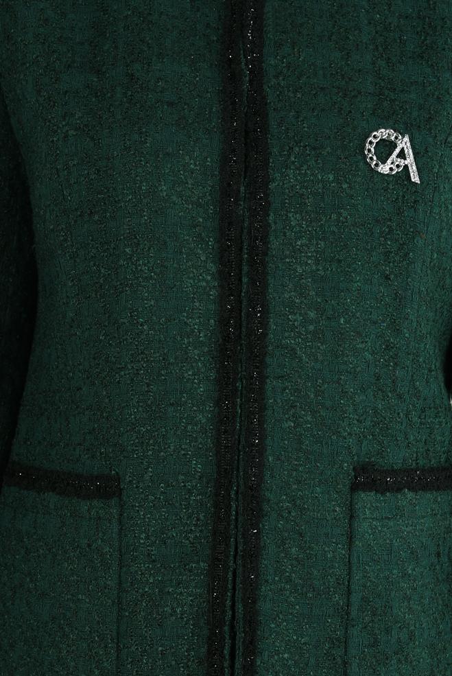 Vêtements hijab VERT COSTUME JUPE AVEC BROCHE 30403 - ALVİNA