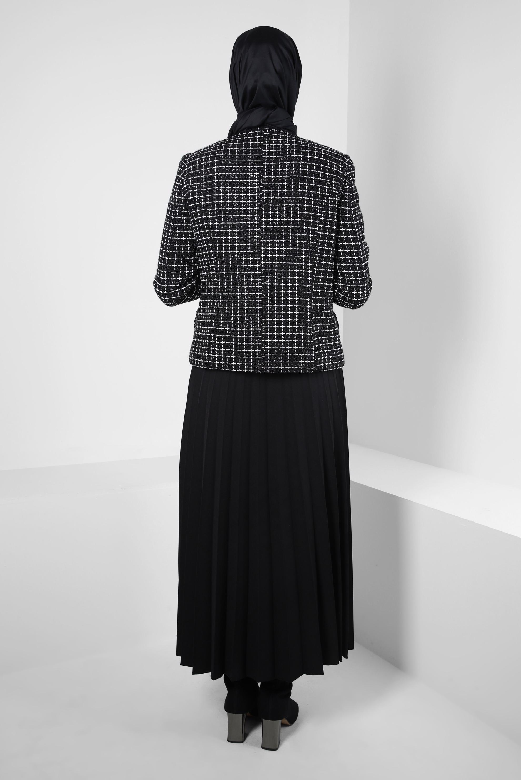Hijab clothing BLACK PLEATED SKIRTED SUIT 30404