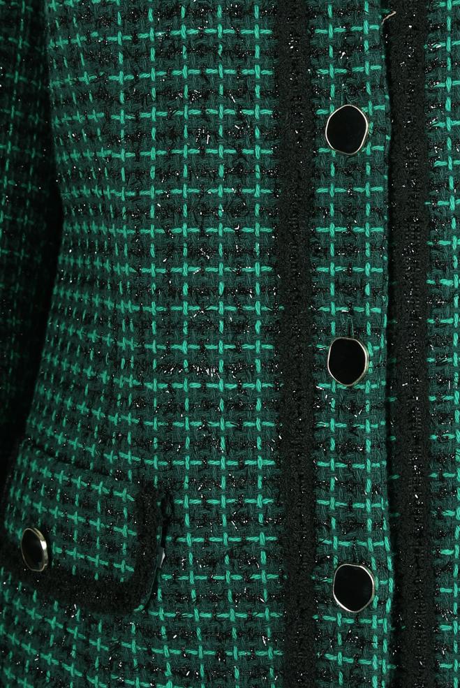 Vêtements hijab VERT COSTUME À JUPE PLISSÉE 30404 - ALVİNA