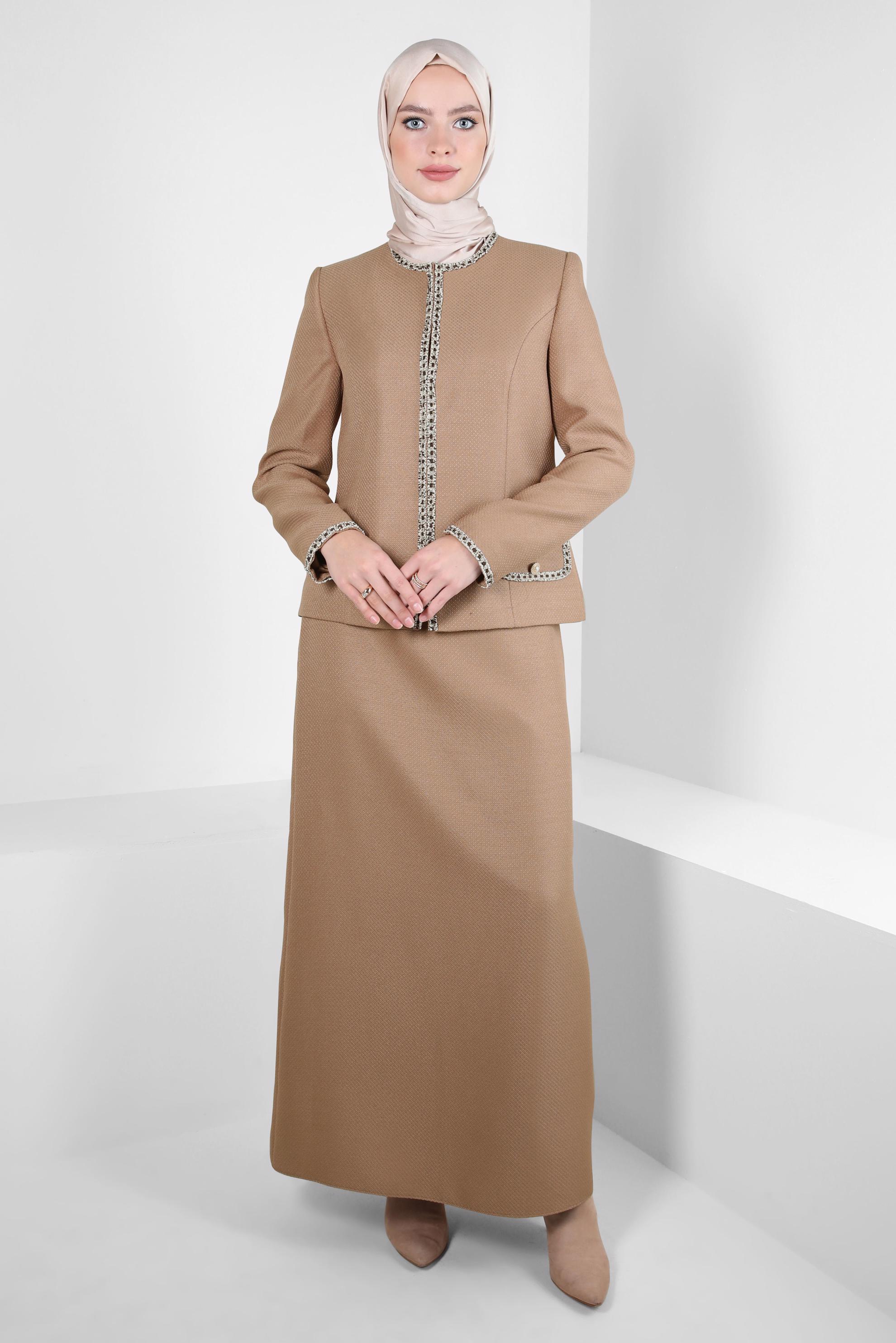 Hijab clothing BROWN SKIRTED SUIT 30407