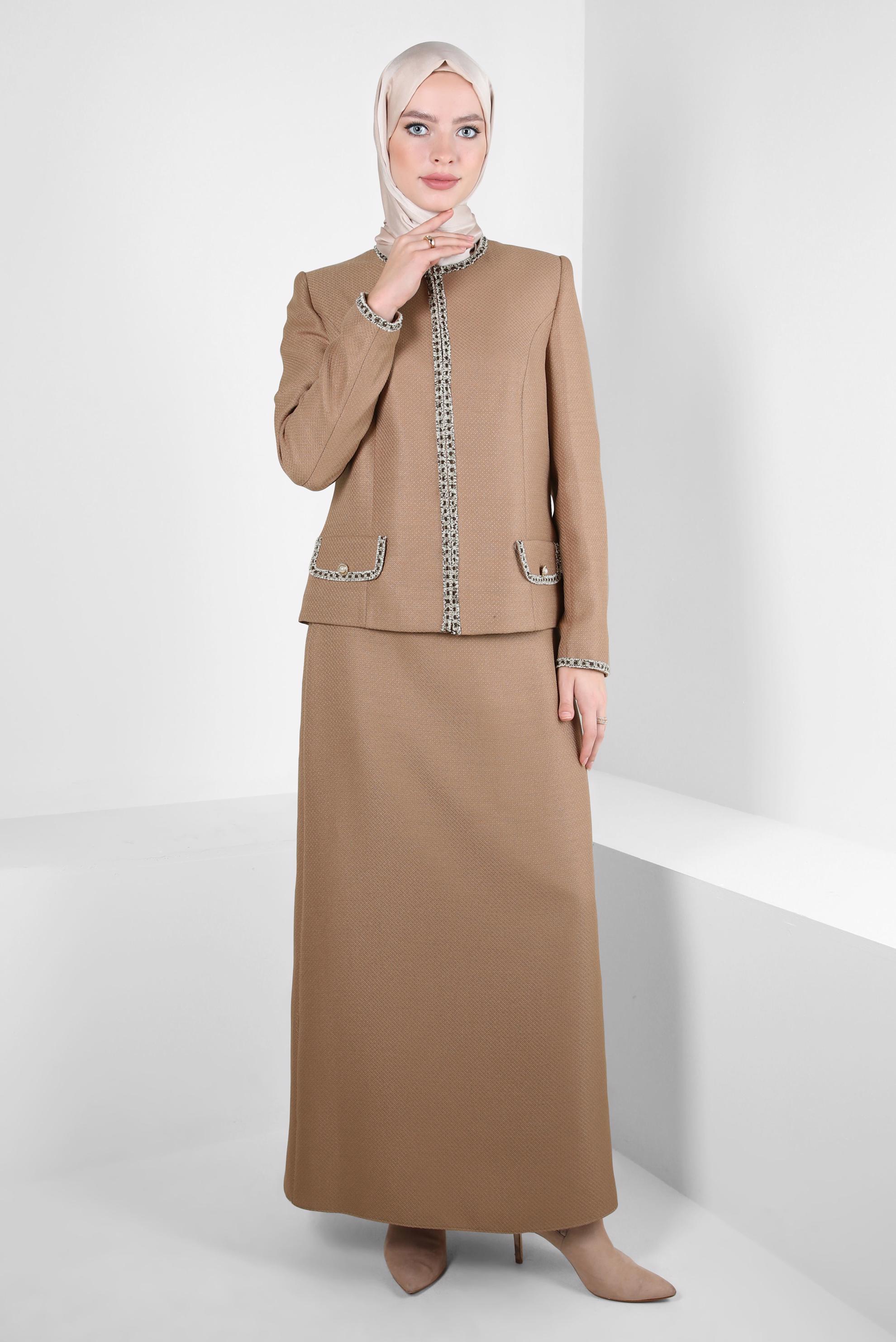 Hijab clothing BROWN SKIRTED SUIT 30407