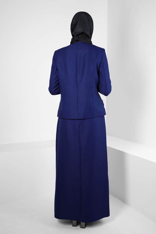 Vêtements hijab BLEU MARINE COSTUME À JUPE 30407 - ALVİNA