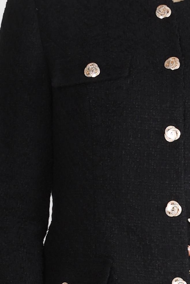 Vêtements hijab NOIR COSTUME À JUPE EN TWEED 30408 - ALVİNA