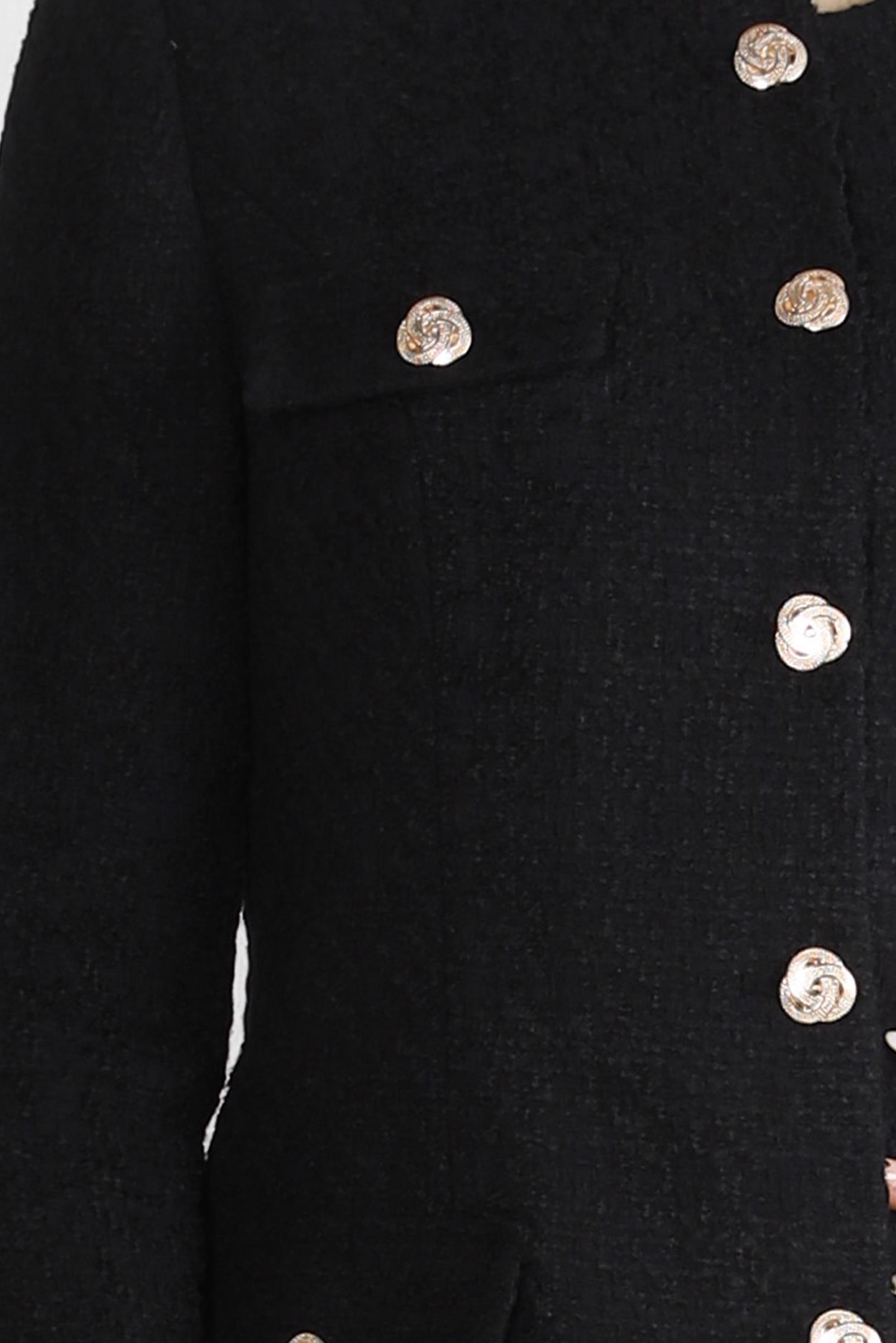 Tesettür giyim SİYAH ETEKLİ TÜVİT TAKIM 30408