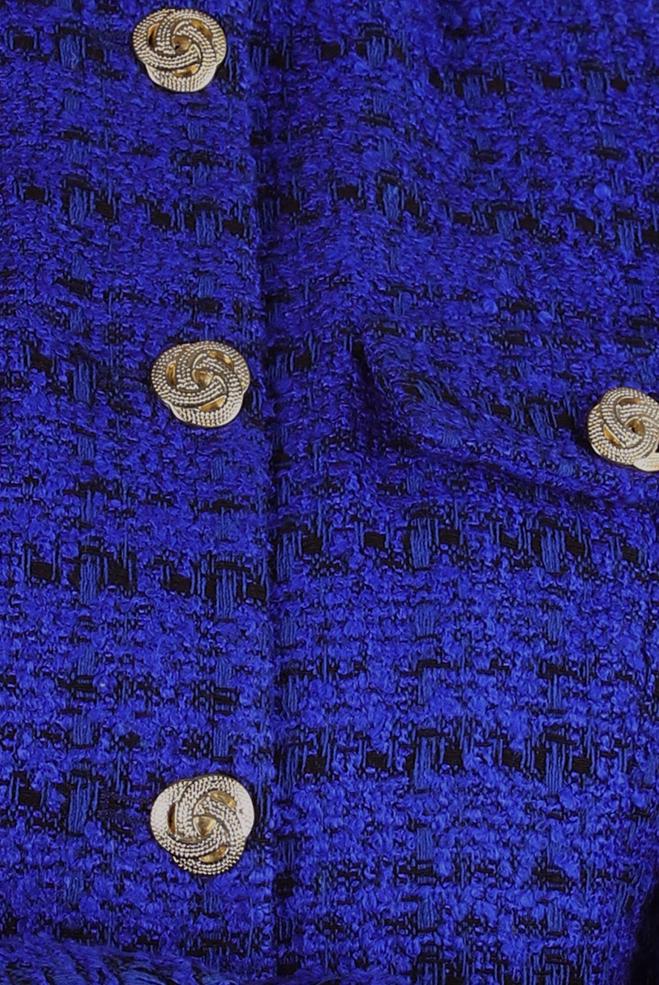 Vêtements hijab BLEU MARINE COSTUME À JUPE EN TWEED 30408 - ALVİNA