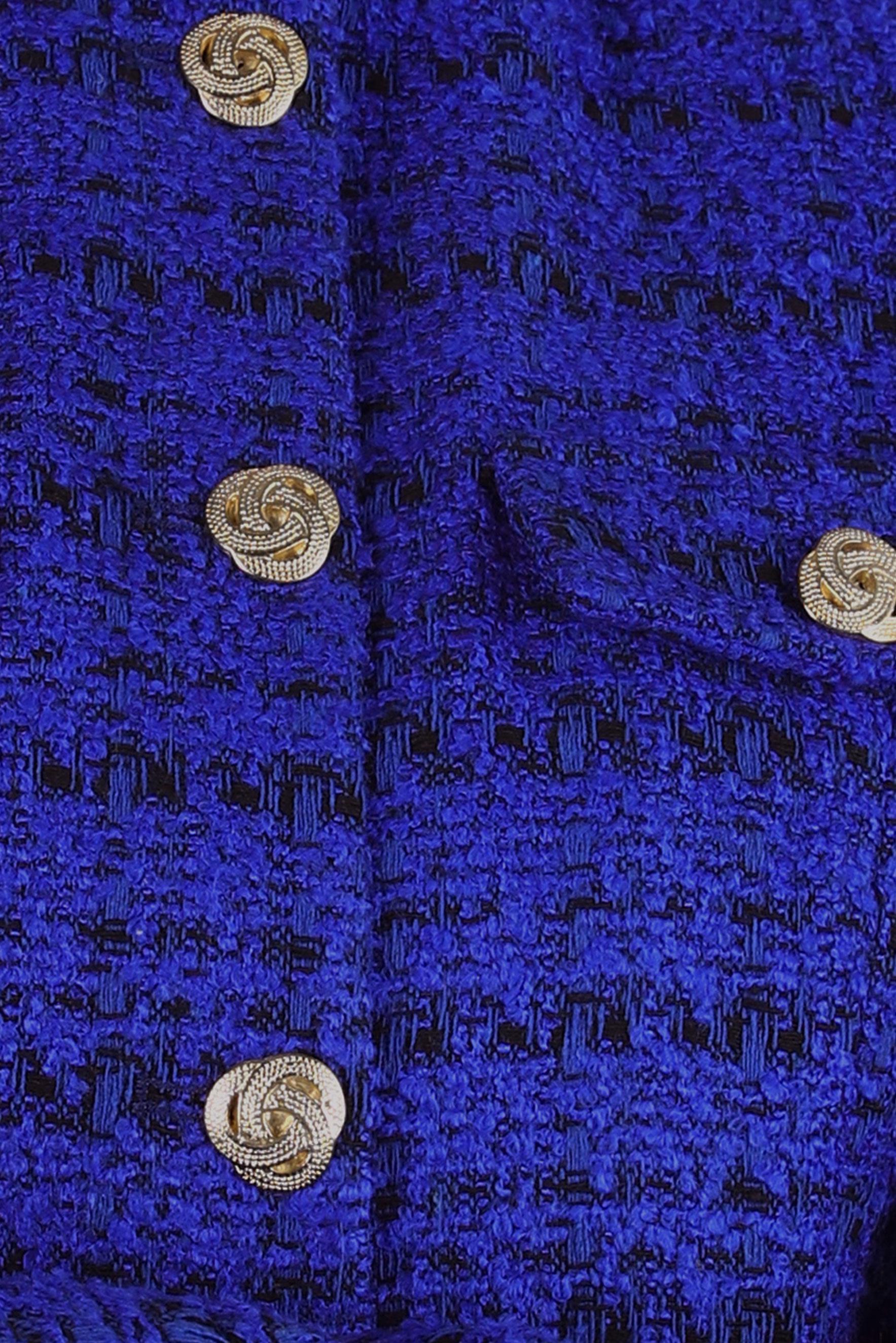 Hijab clothing NAVY BLUE TWEED SKIRTED SUIT 30408