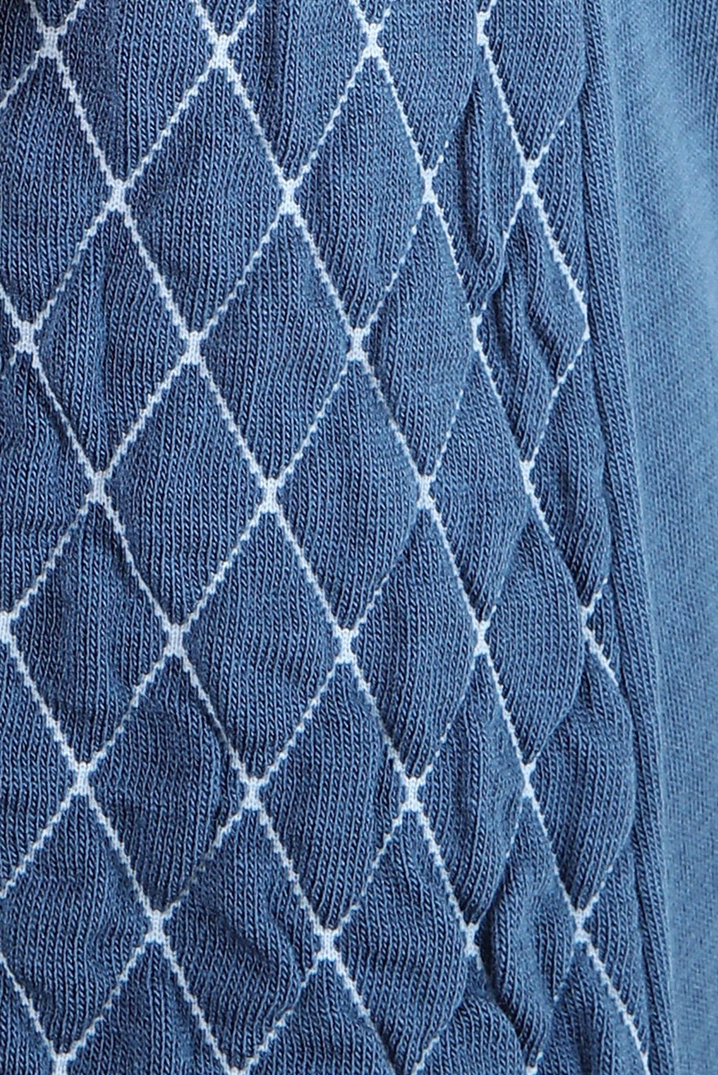 Hijab clothing NAVY BLUE KNITWEAR SKIRTED SUIT 44086