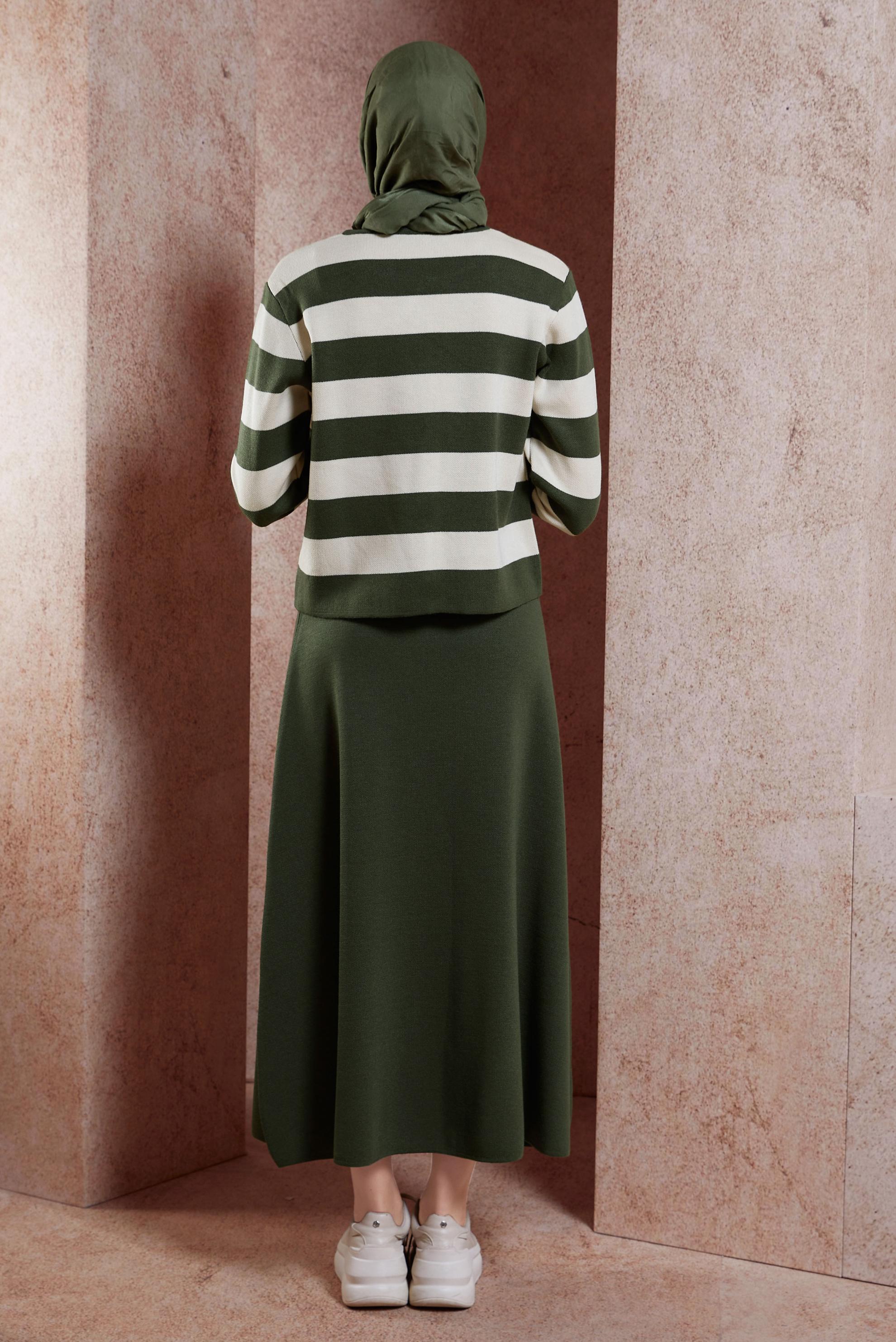Hijab clothing KHAKI 44088 TRİKO ETEKLİ TK 38/44