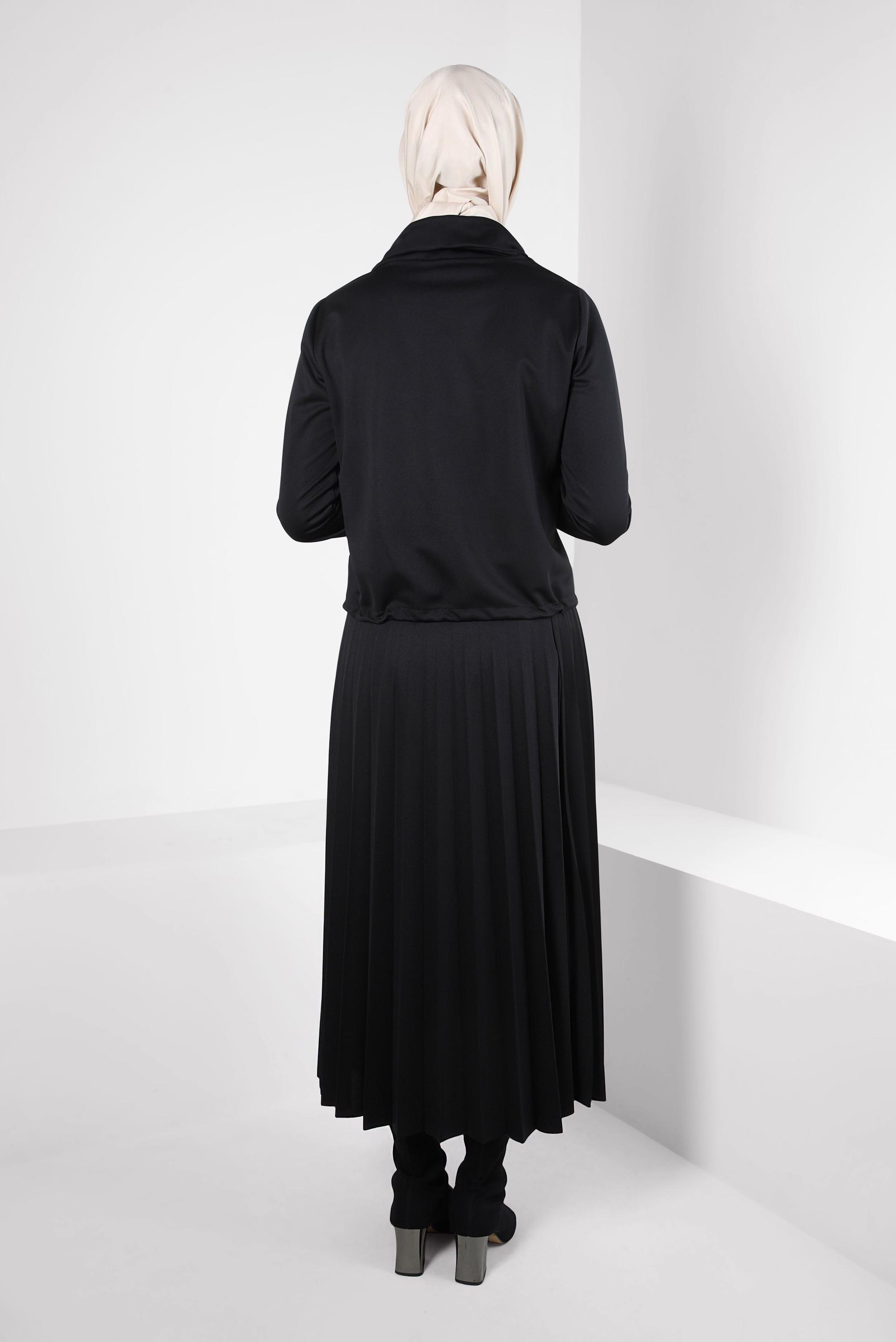 Hijab clothing BLACK PLEATED SKIRTED SUIT 44224